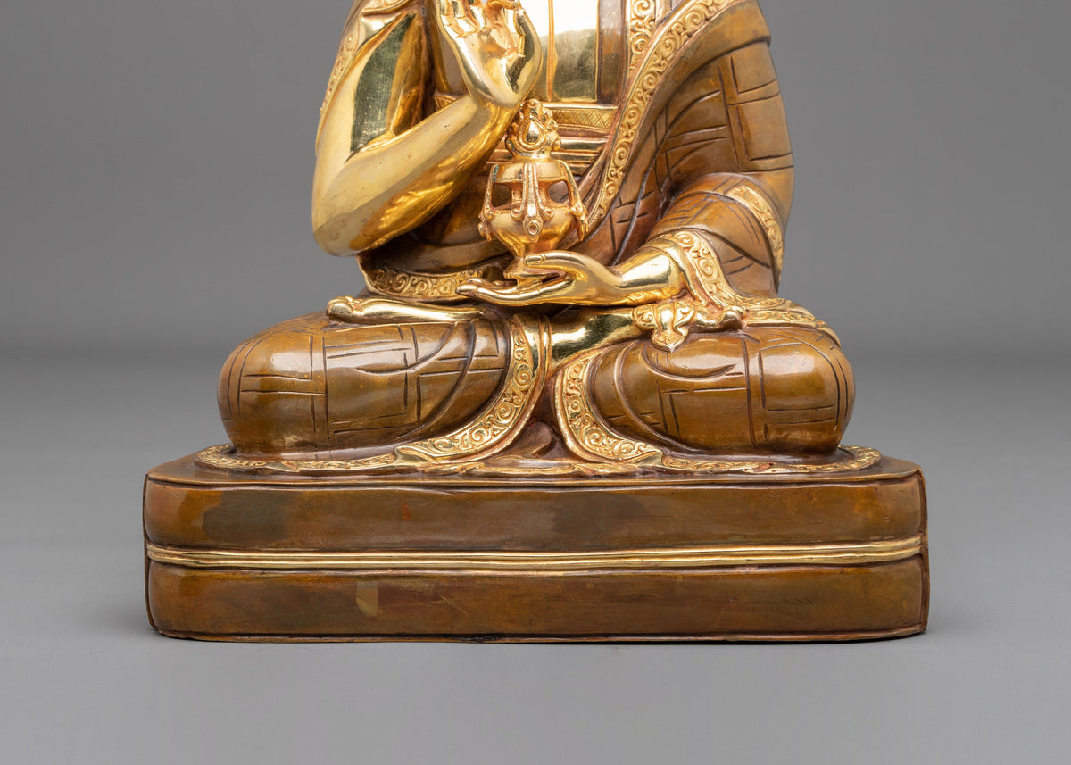 Buddhist Master Statue Tsangpa Gyare | Himalayan Shrine Altar Decor