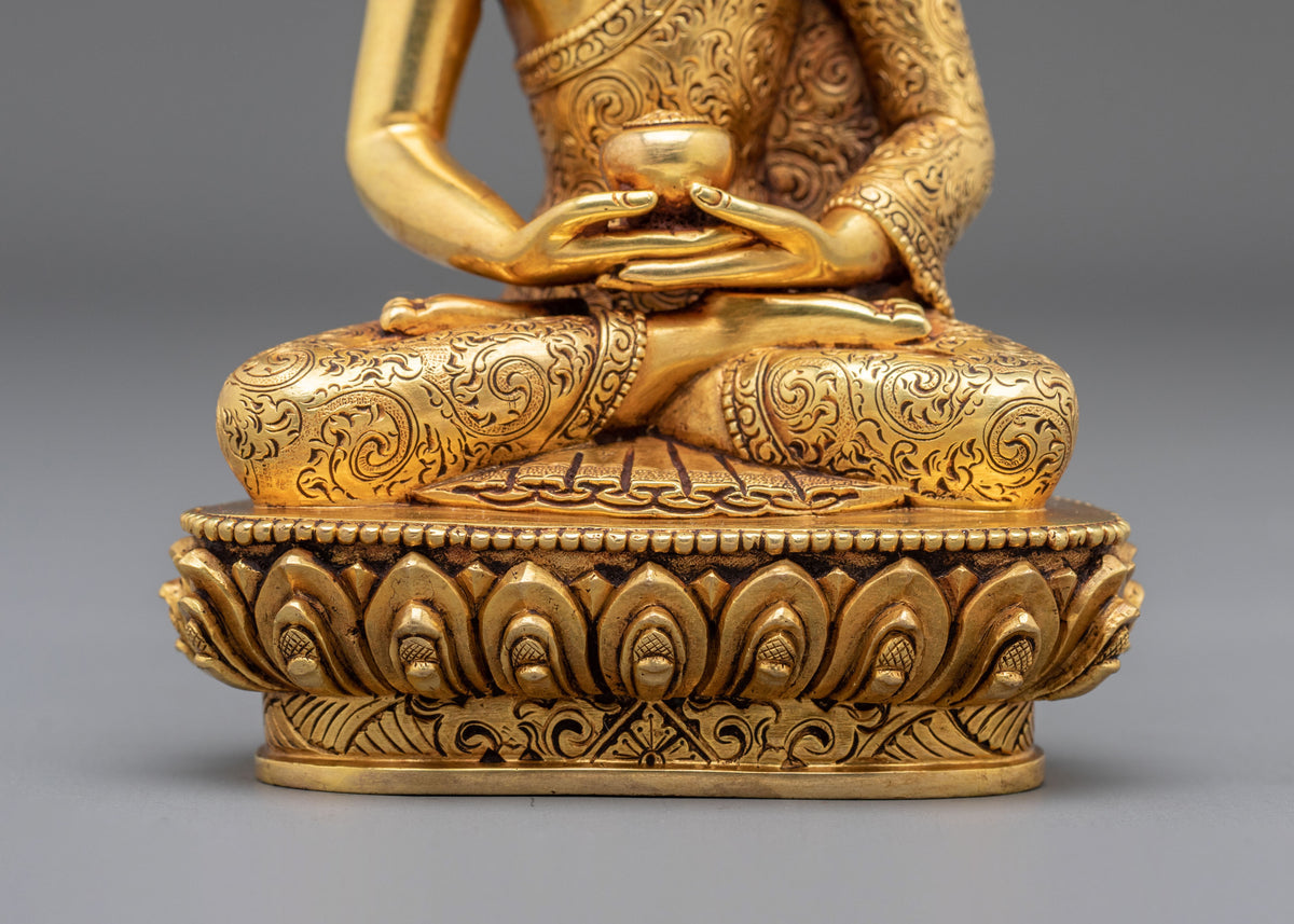 Amitabha Buddha 14cm Tall Sculpture | Buddhist Altar Decor