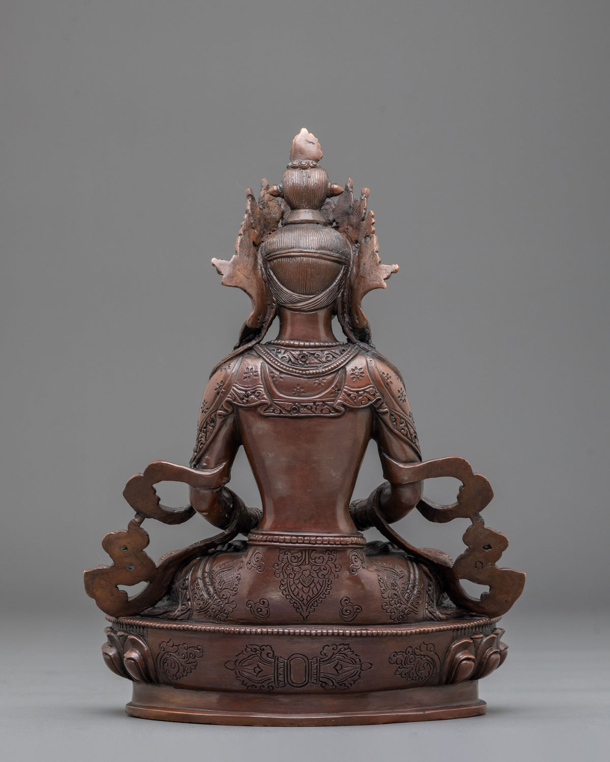 Amitayus Oxidized Copper Statue | Symbol of Longevity