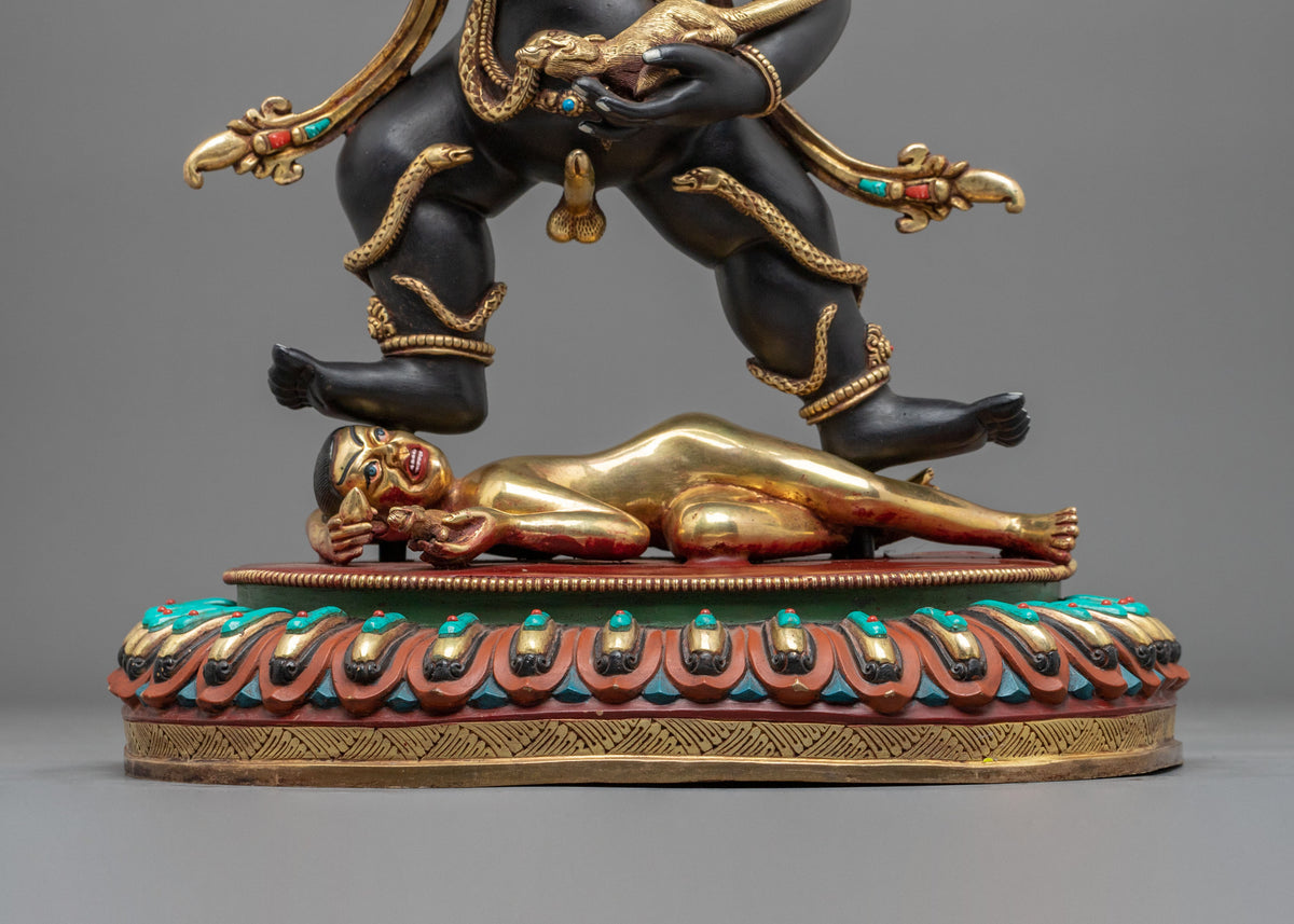 Black Dzambhala Statue | Fierce Form of Wealth and Protection