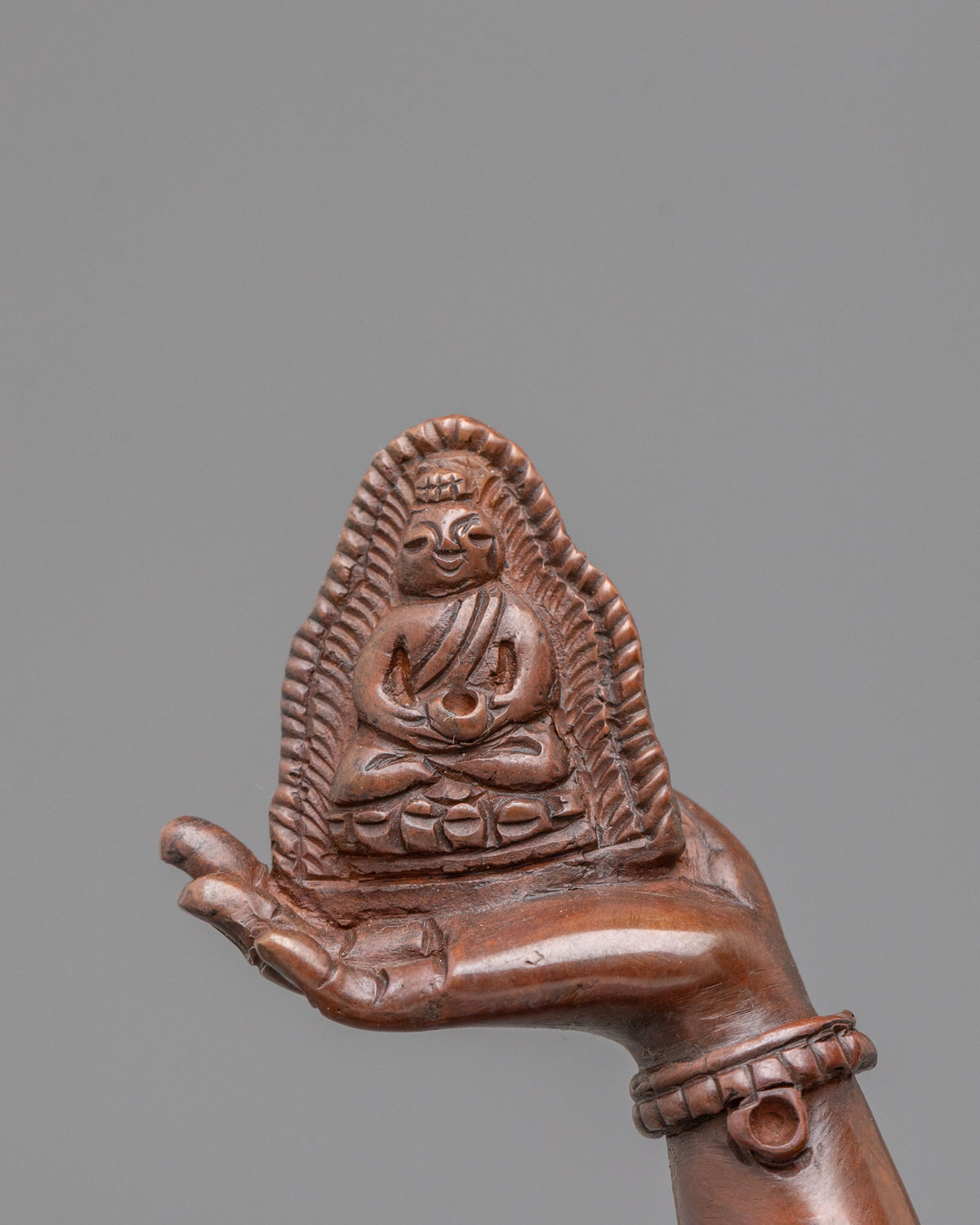 Namgyalma Three Faced Goddess Statue | Oxidized Copper Buddhist Sculpture
