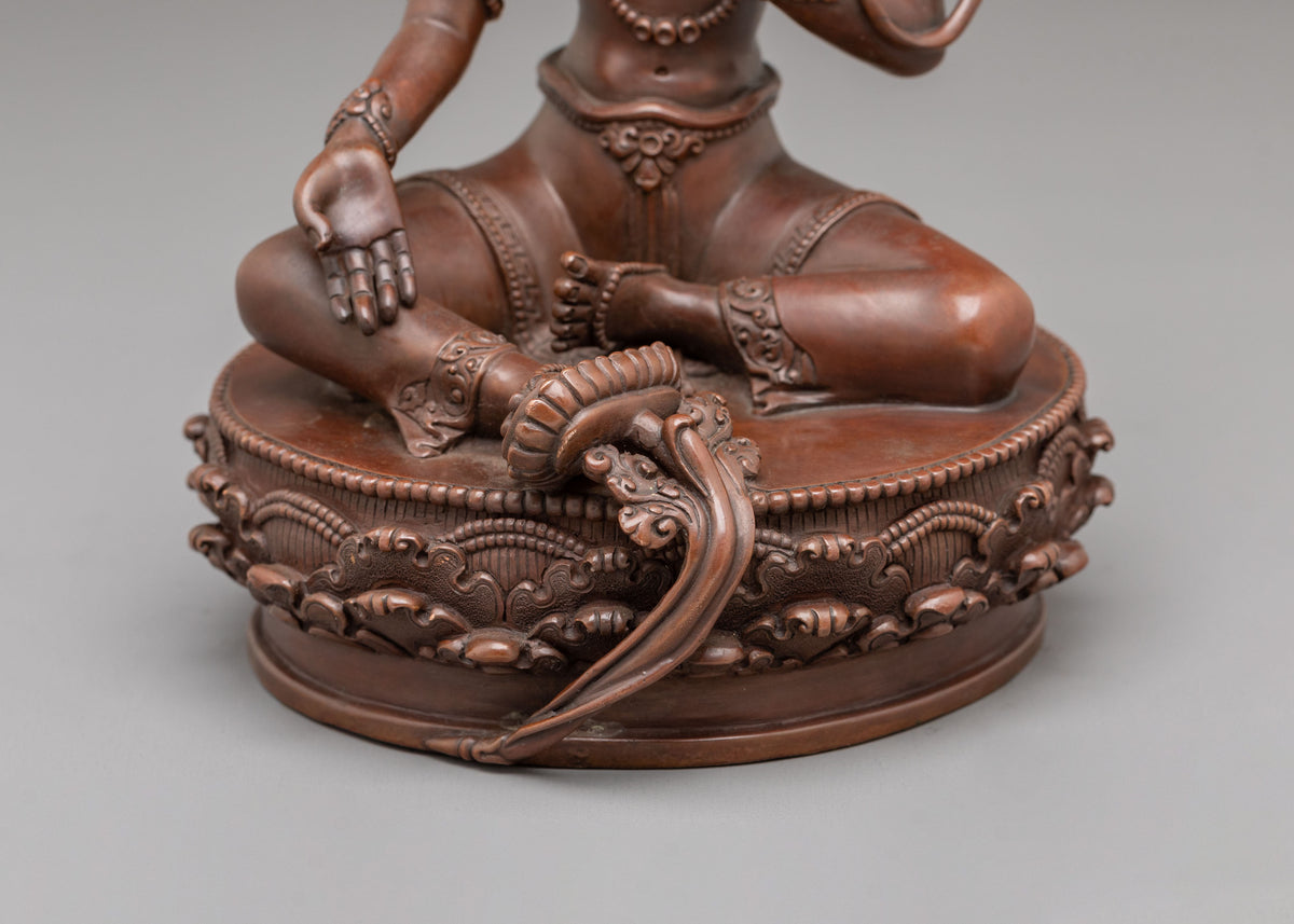 Green Tara Eight Fears Protector Statue | Sacred Buddhist Deity of Compassion