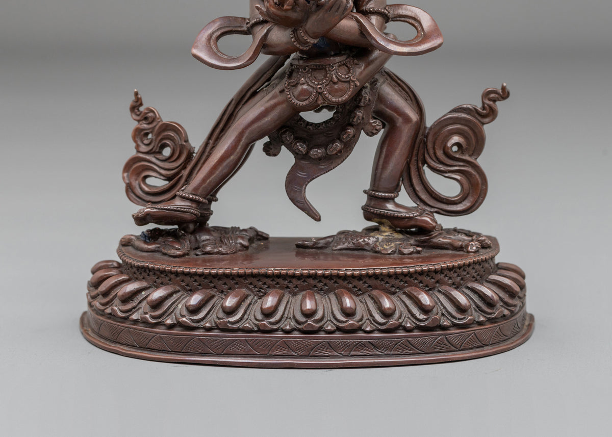 Chakrasamvara Statue | Oxidized Copper Sacred Figurine