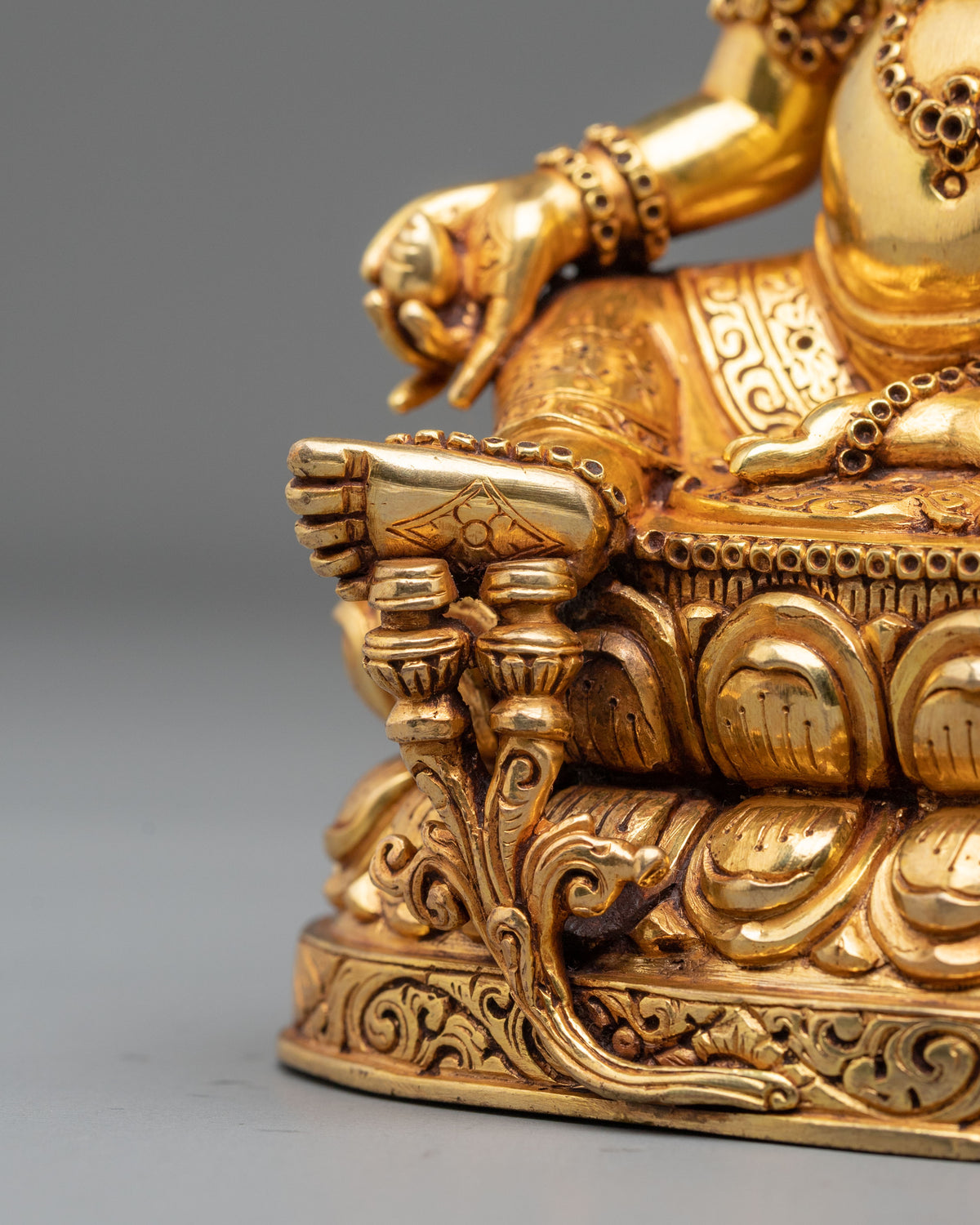 Jambhala Statue | 24K Gold Gilded Sacred Figurine