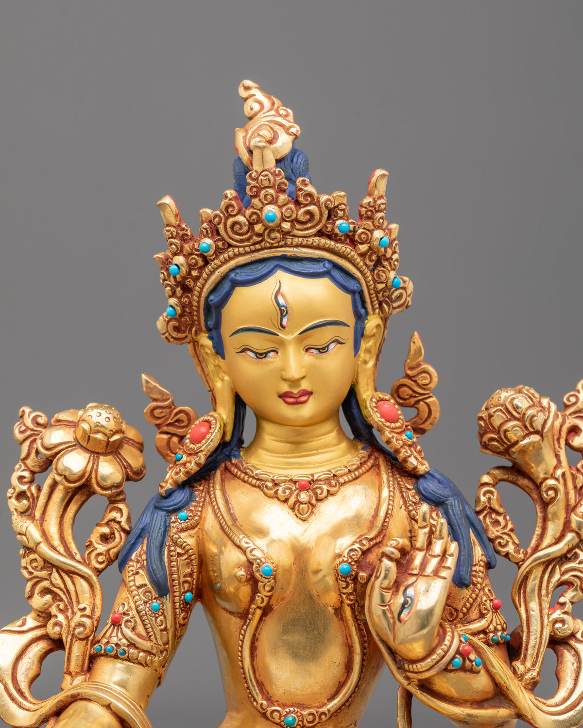 Goddess White Tara Hand Carved Statue | Goddess White Tara Hand Carved Statue