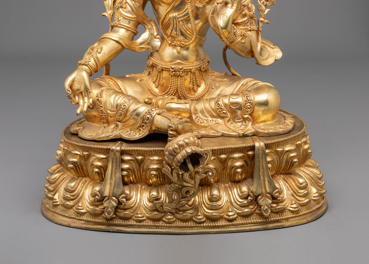 Handmade Goddess Green Tara Sculpture | Home Decor