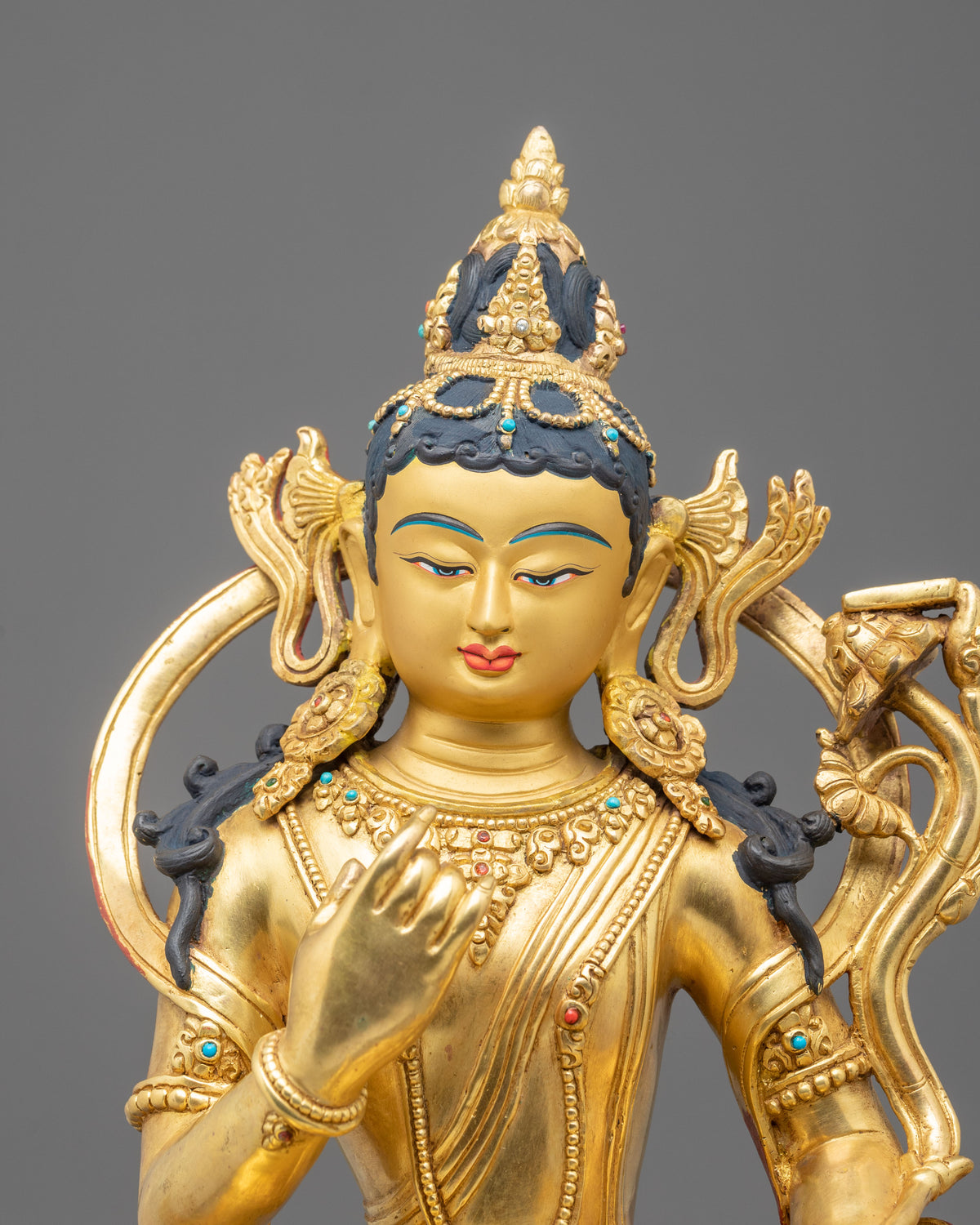 Manjushri Copper Figurine | Tibetan Wisdom Bodhisattva