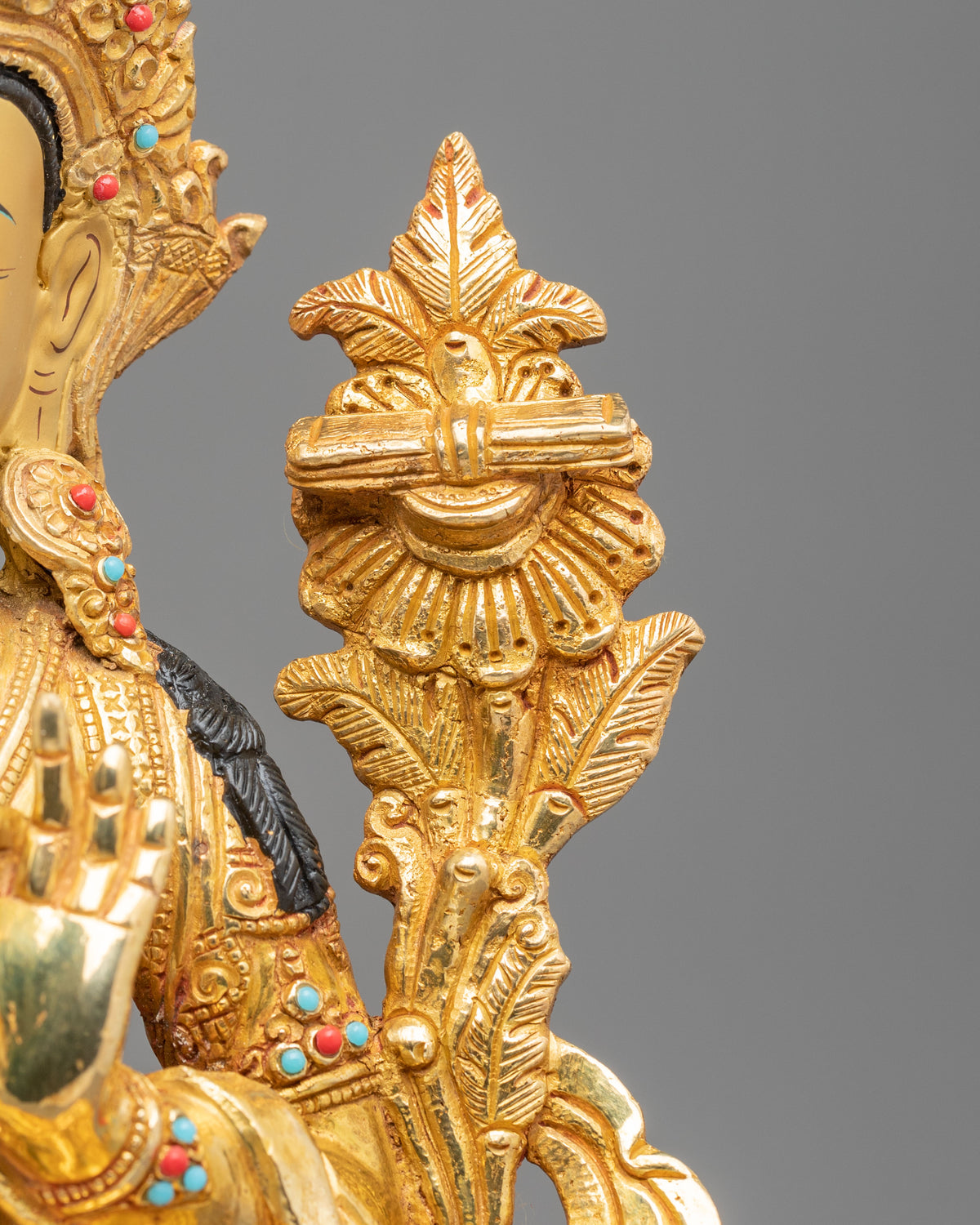 Manjushri Sculpture | Tibetan Bodhisattva Copper Figurine