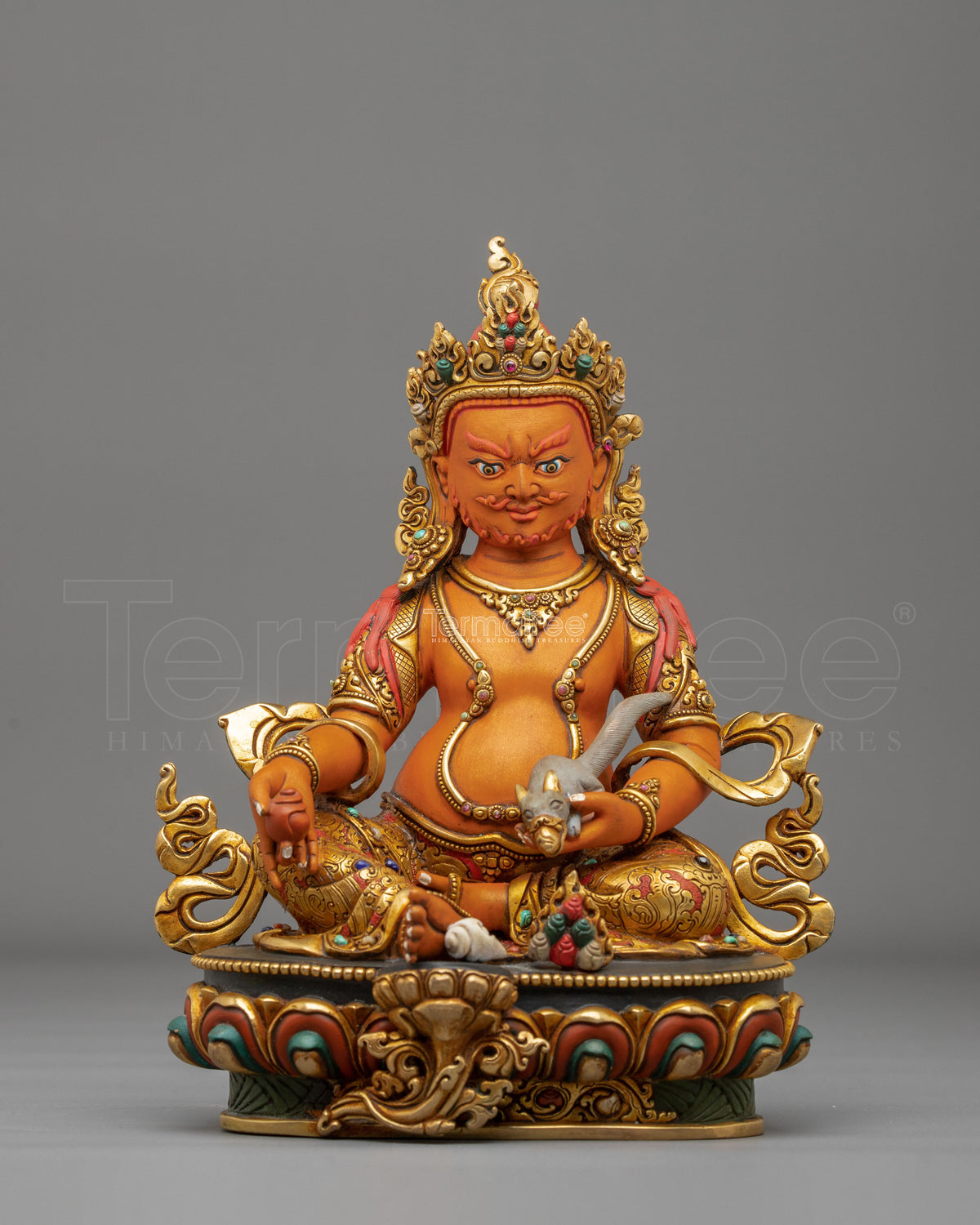 Gemstones Adorned Dzambhala Statue | Home Decoration