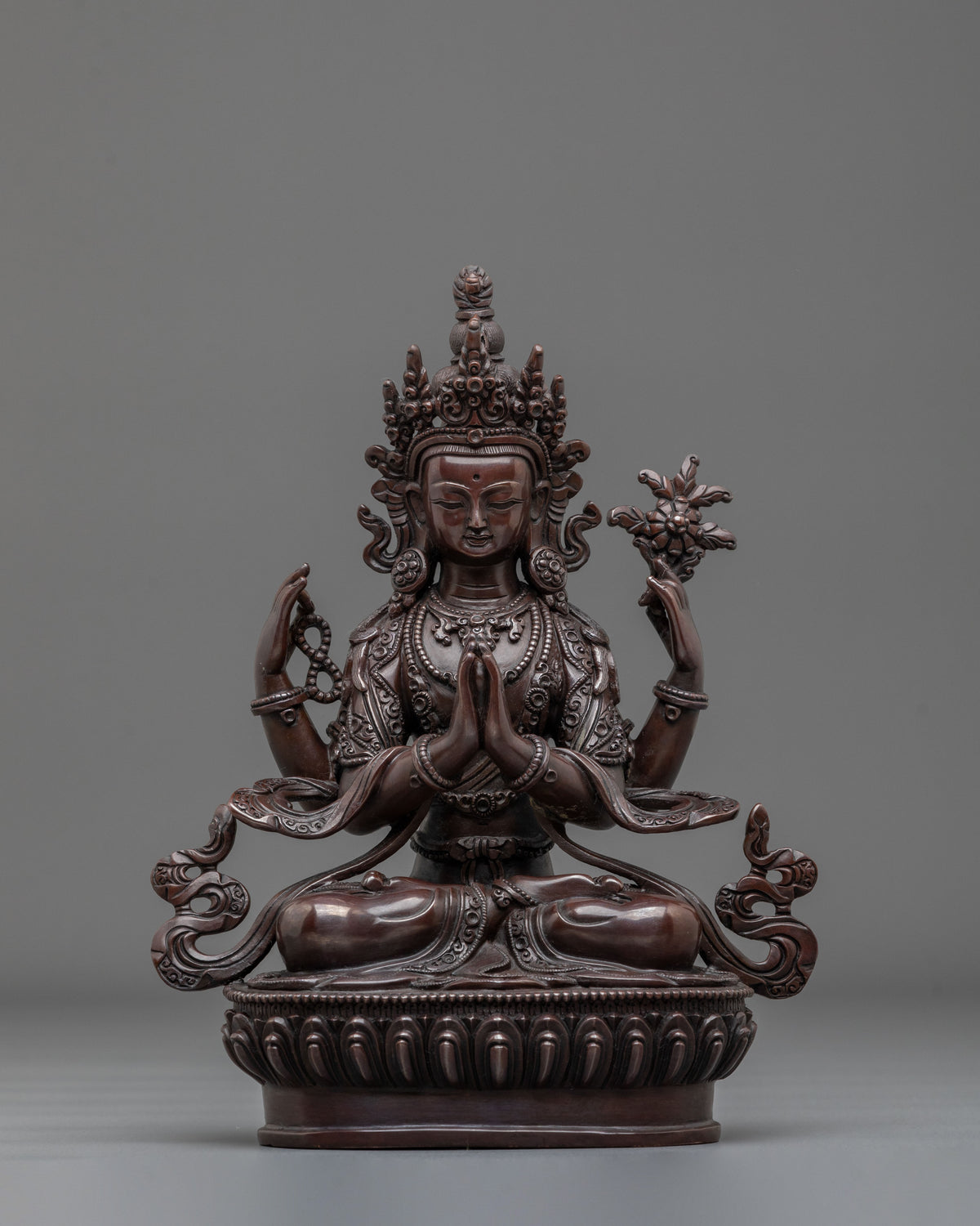 Chenrezig Devotional Statue | Four-Armed Bodhisattva for Compassion