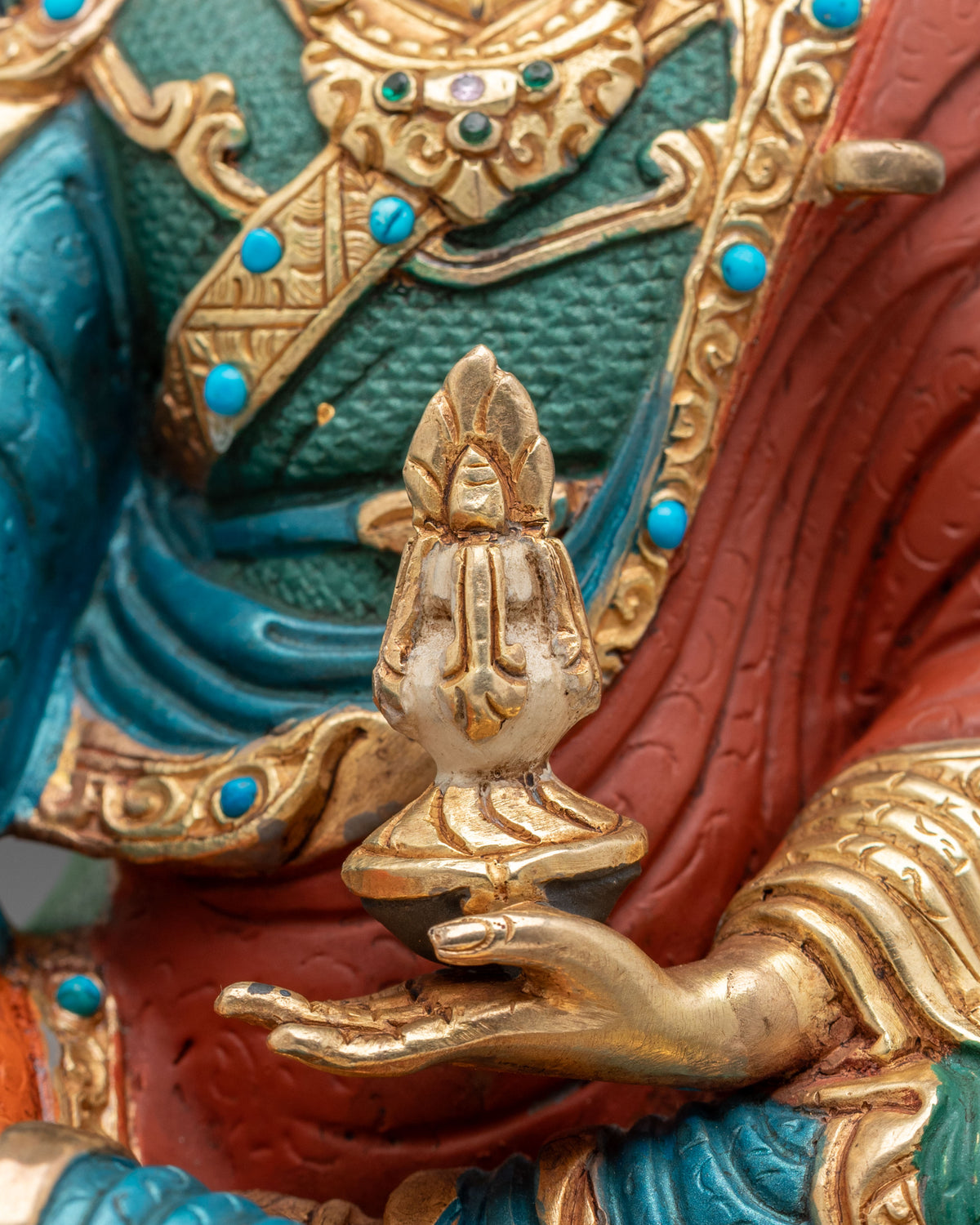 Guru Rinpochhe Tibetan Sculpture | Handmade Himalayan Buddhist Shrine