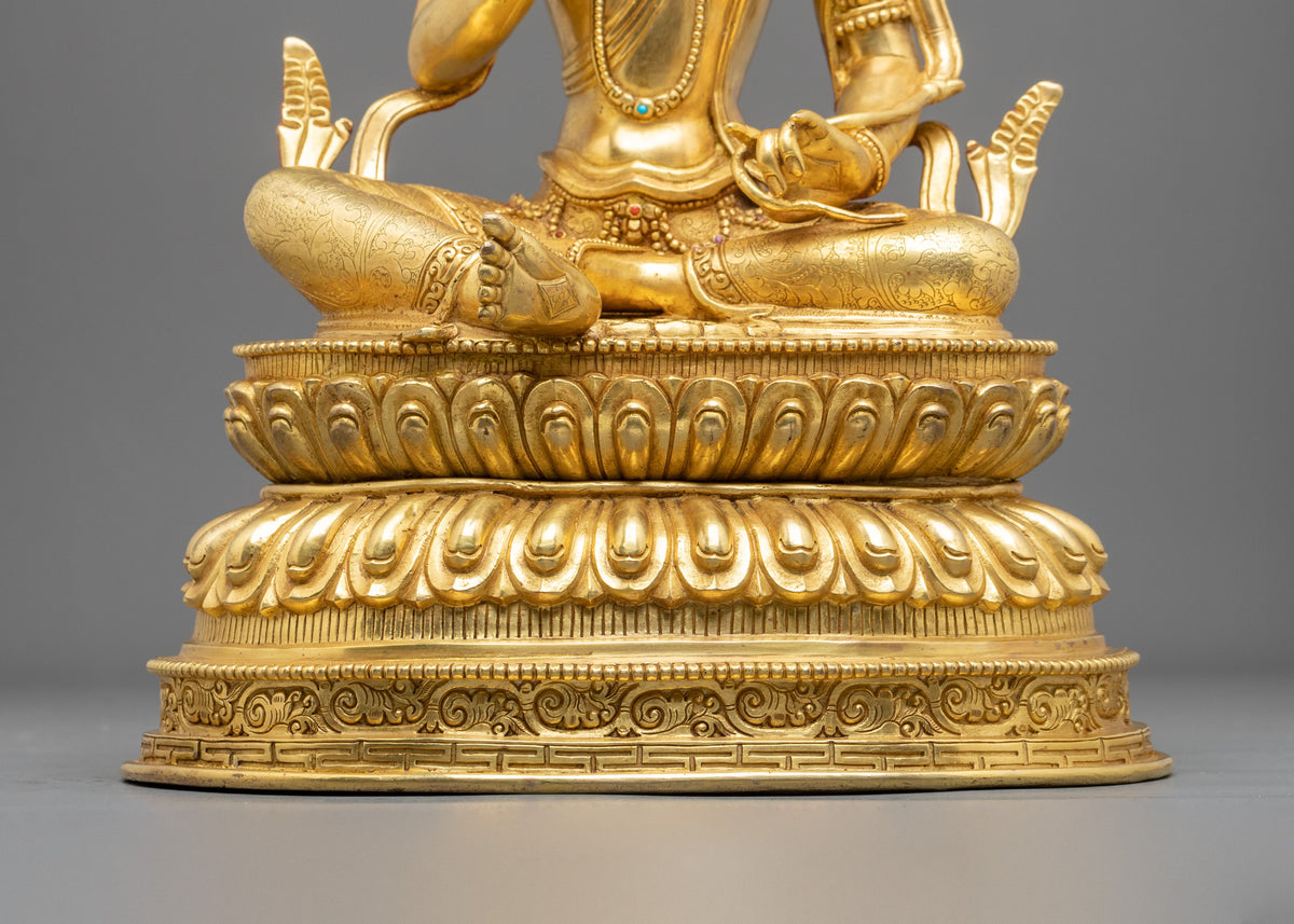 Manjushri Copper Figurine | Tibetan Wisdom Bodhisattva