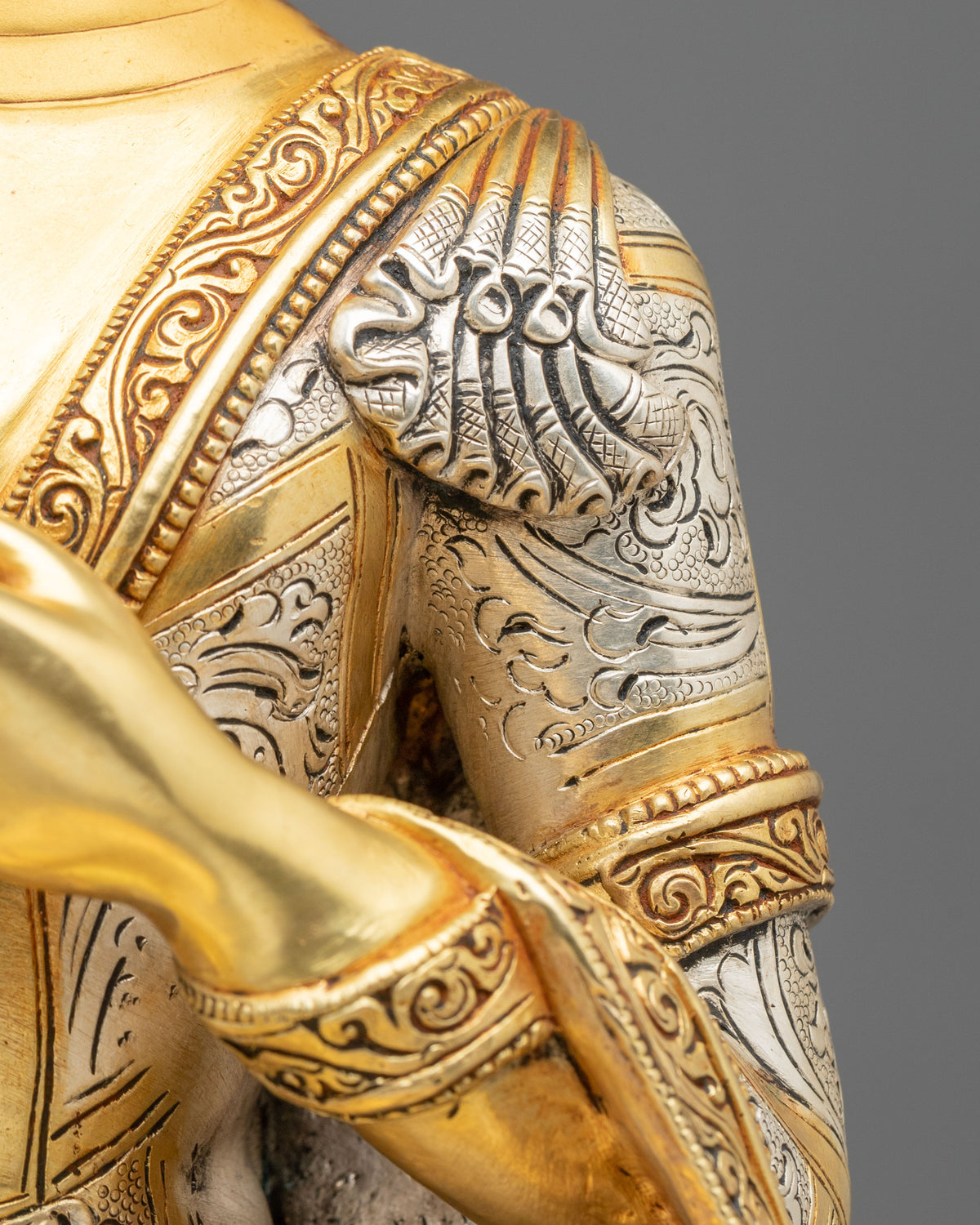 Vairocana Embodiment of Dharmadhatu Wisdom Statue | 24K Gilded Copper Statue
