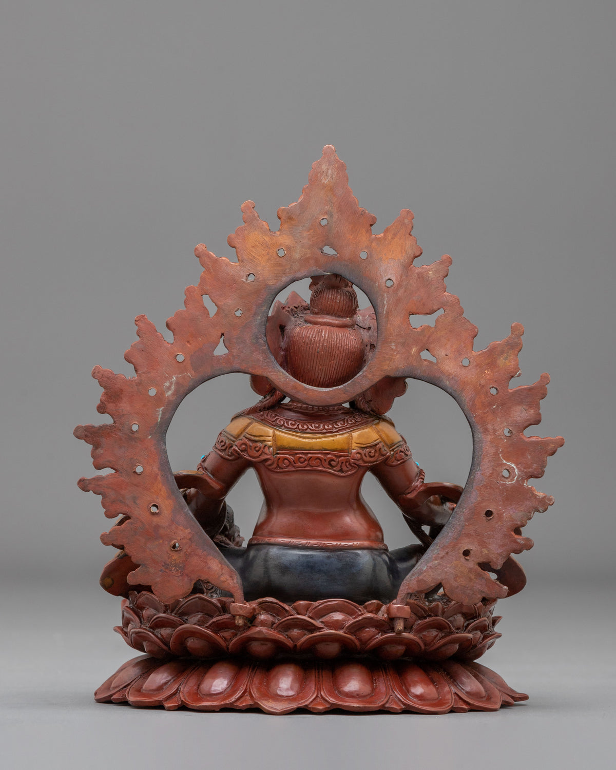 God Dzambhala Spiritual Statue in Oxidized Copper