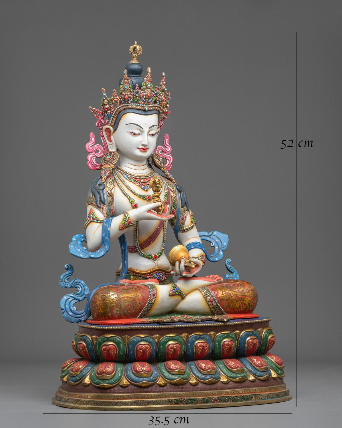 Vajrasattva 24K Gold Coated Copper Figurine