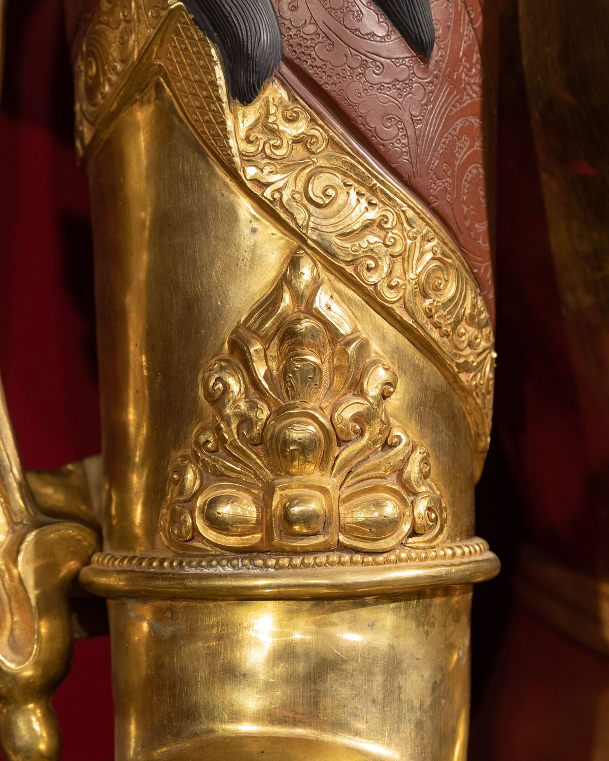 Majestic Copper Sculpture of Green Tara | Goddess of Compassion