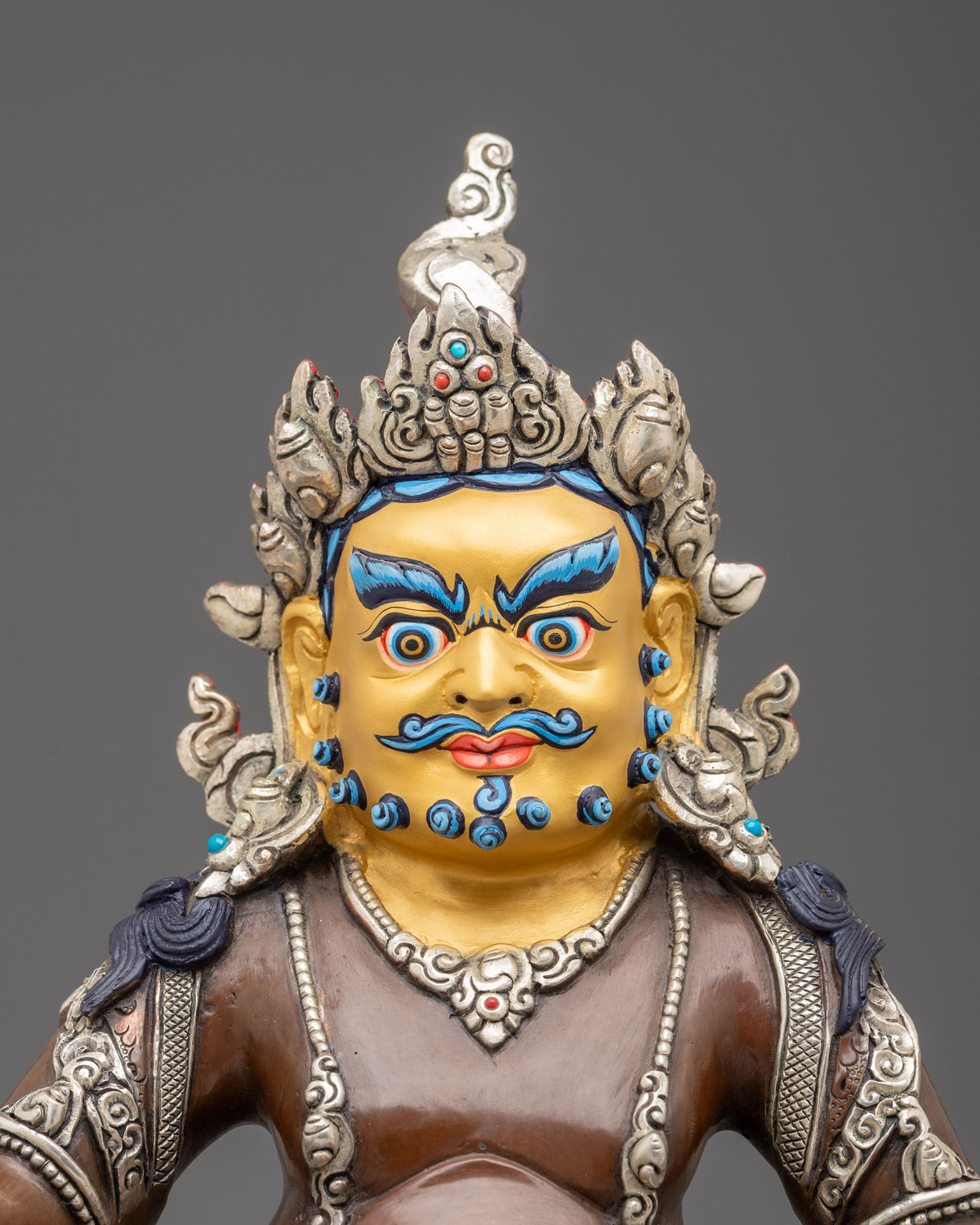 Dzambhala Tibetan Buddhist Sculpture | Sacred Meditation Altar Sculpture