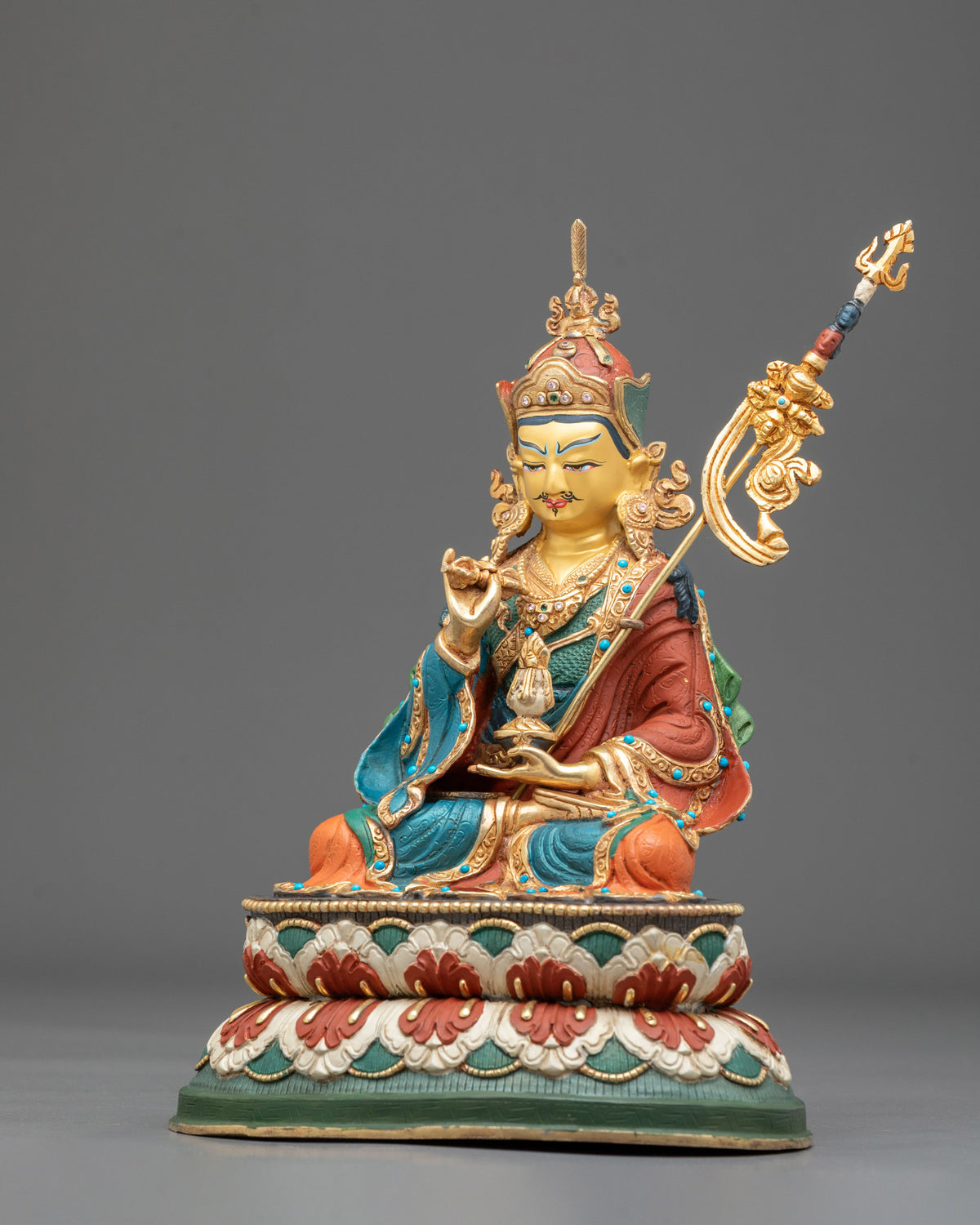 Guru Tsoyke Dorje Himalayan Sculpture | 24K Gold Gilded