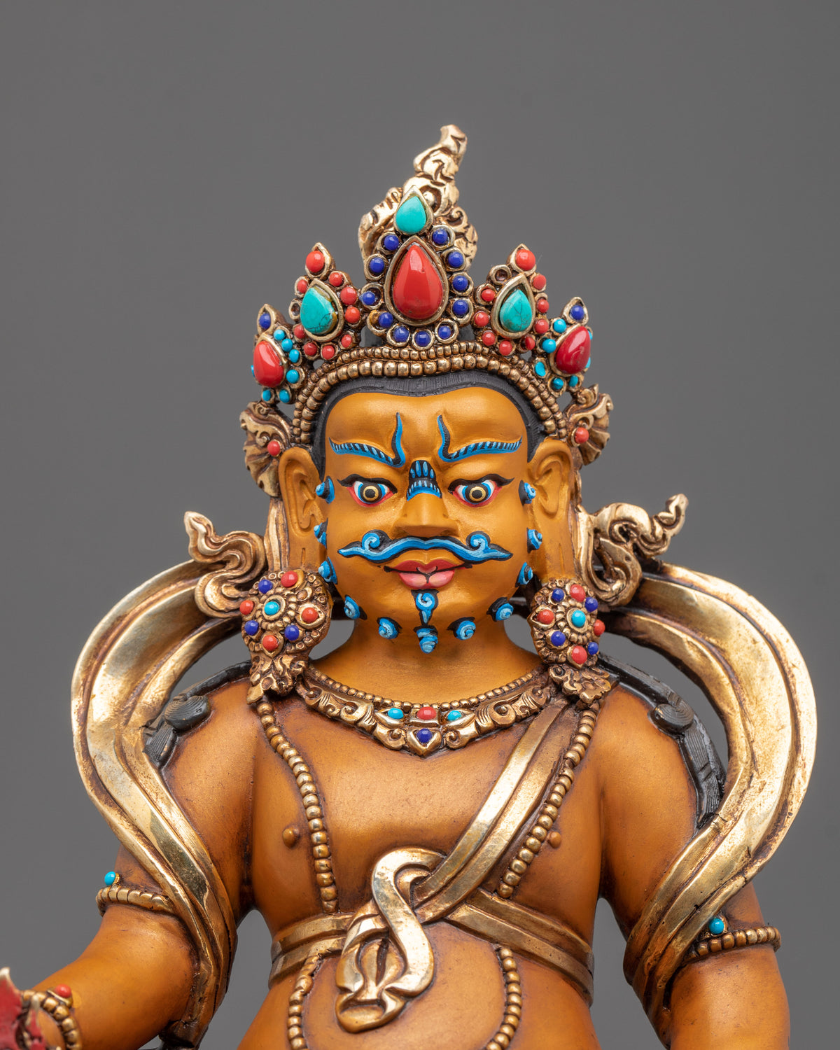 Dzambhala: 24K Gold Gilded Buddhist Handmade Statue