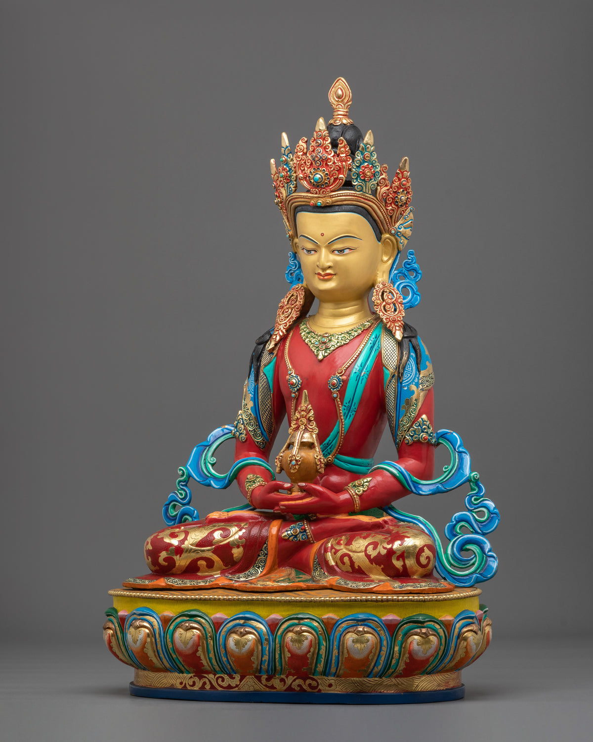 Amitayus Figurine Buddha of Infinite Life | Altar Decor