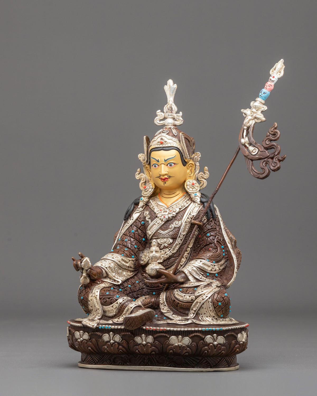 Guru Rinpoche Handmade Copper Sculpture