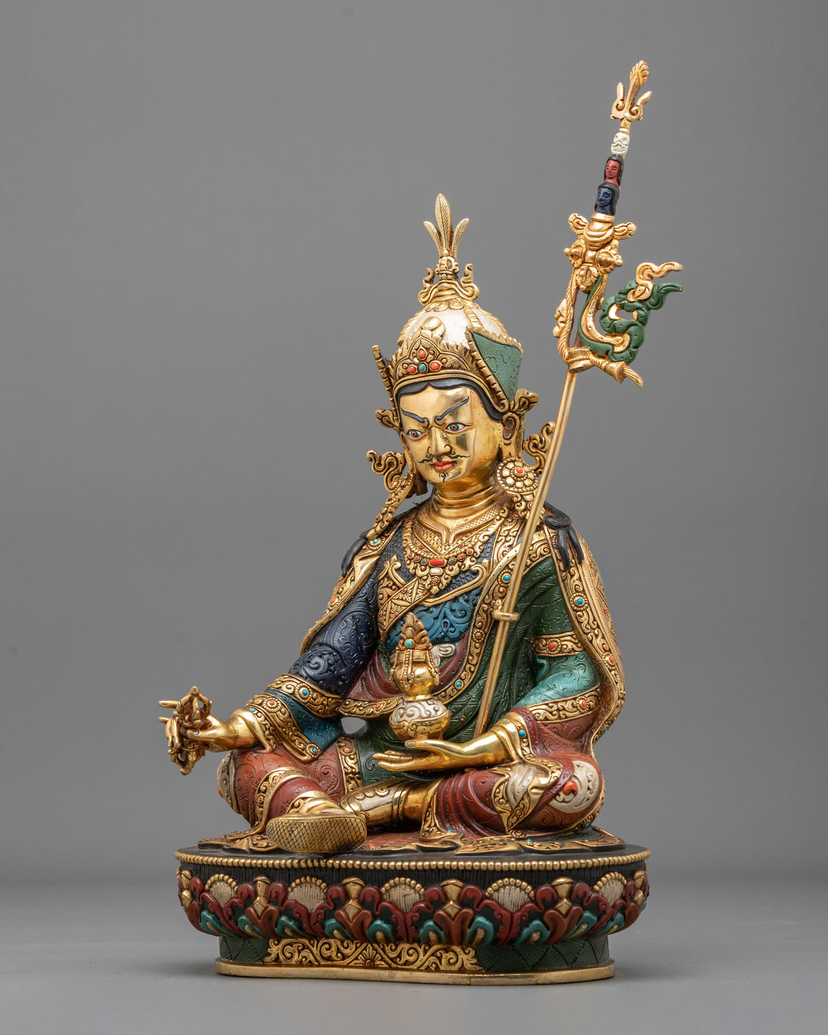 Guru Rinpoche Statue | Handcrafted Copper Figurine