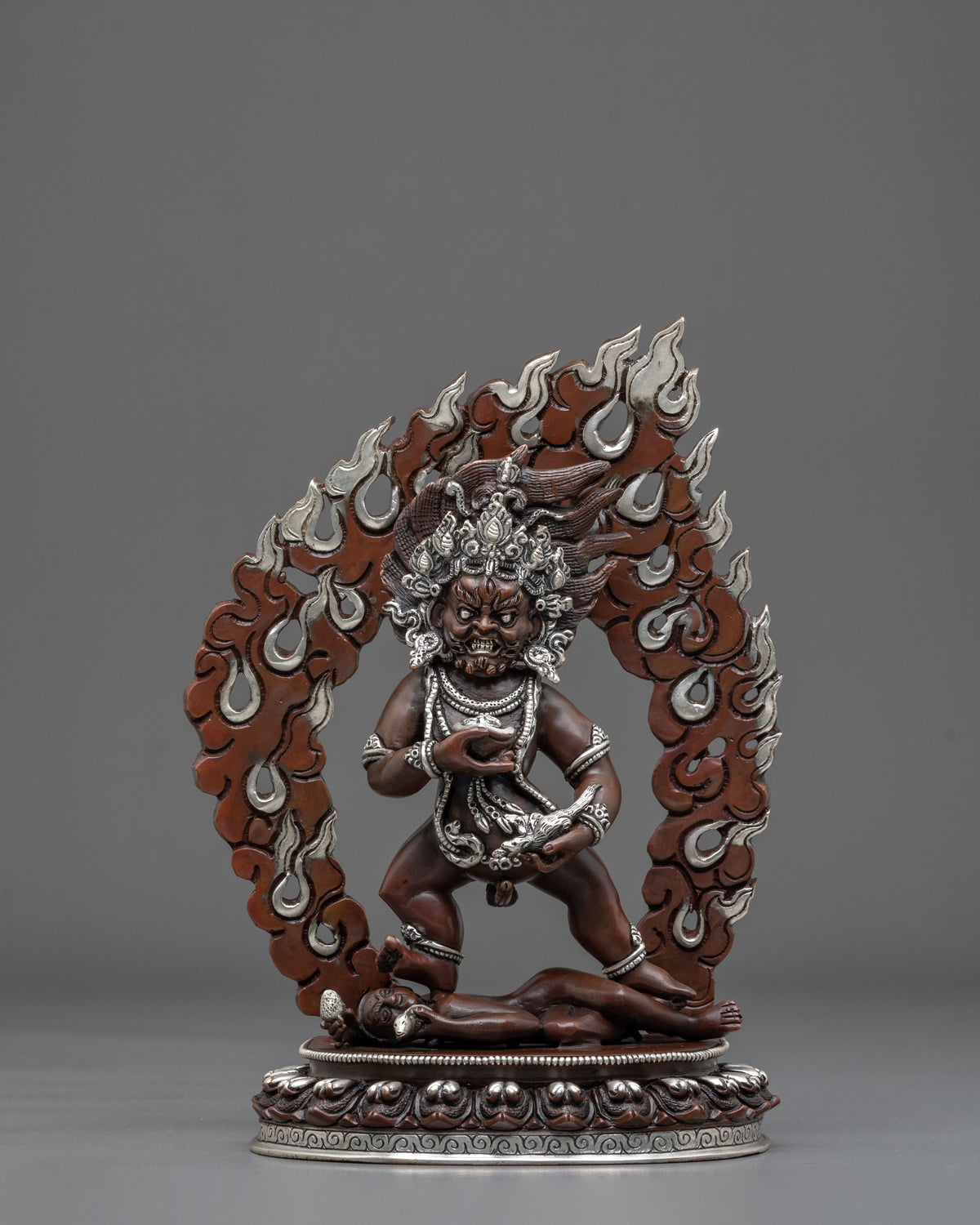 Black Dzambhala Oxidized Copper Statue