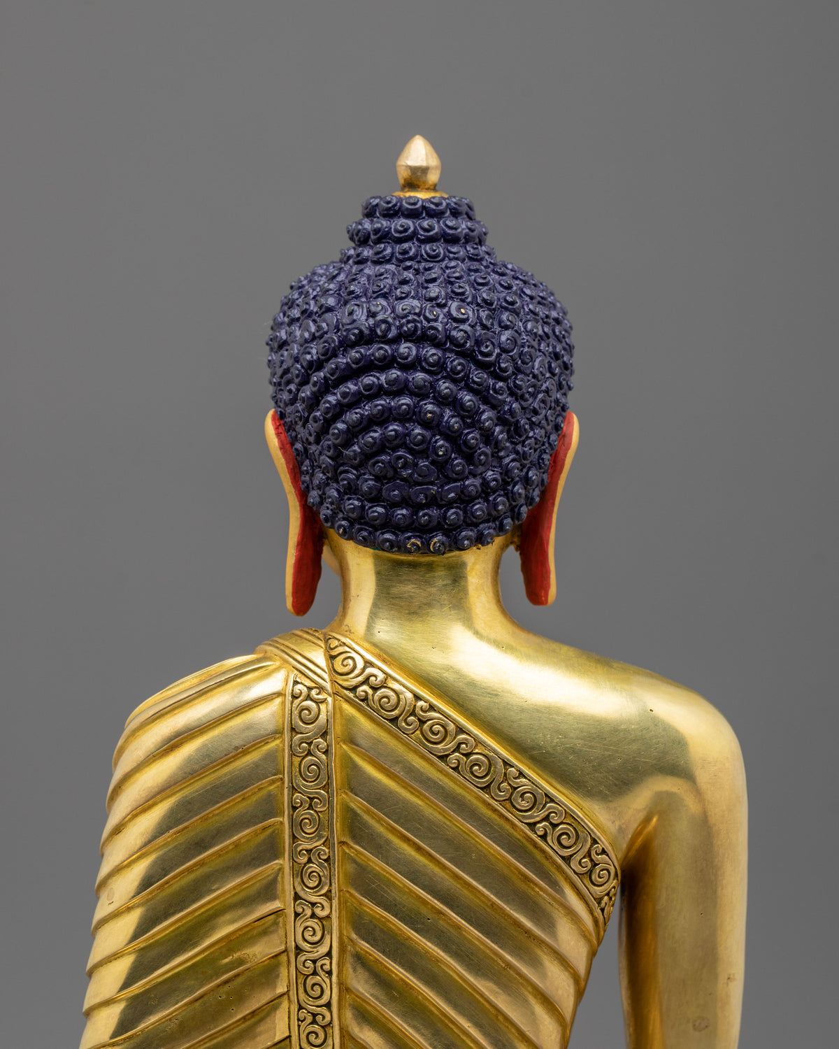 Shakyamuni Buddha 24K Gold Gilded Traditional Sculpture | Himalayan Sacred Altar Decor