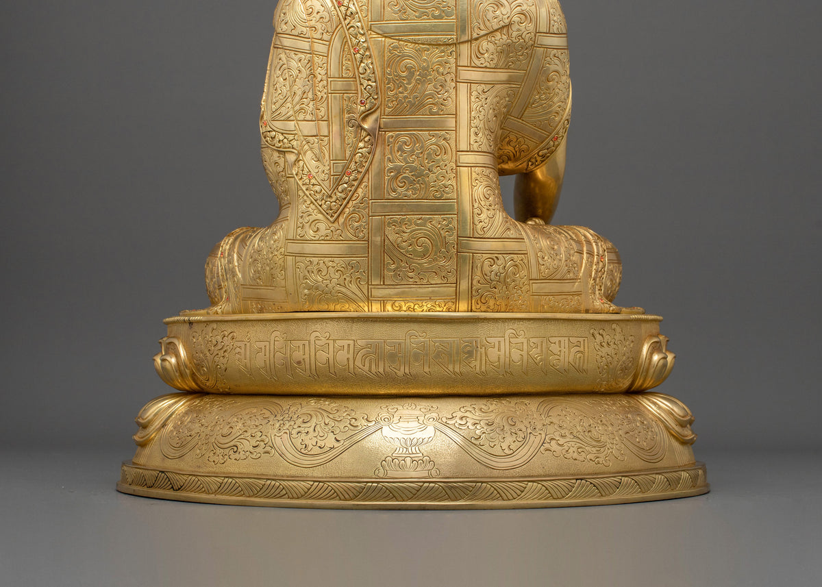 Three Buddha Deity Statue Collection | 24K Gold Gilded Buddhist Statue Set