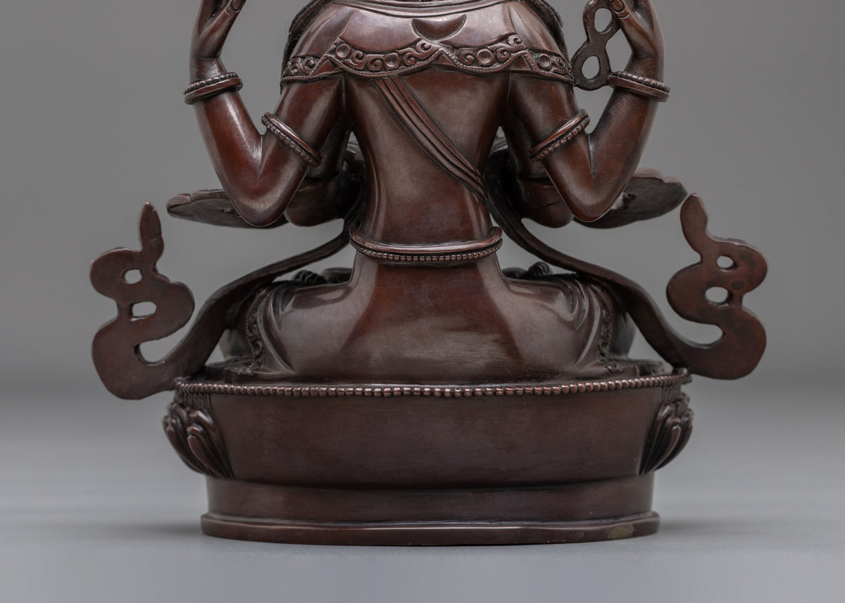 Chenrezig Devotional Statue | Four-Armed Bodhisattva for Compassion
