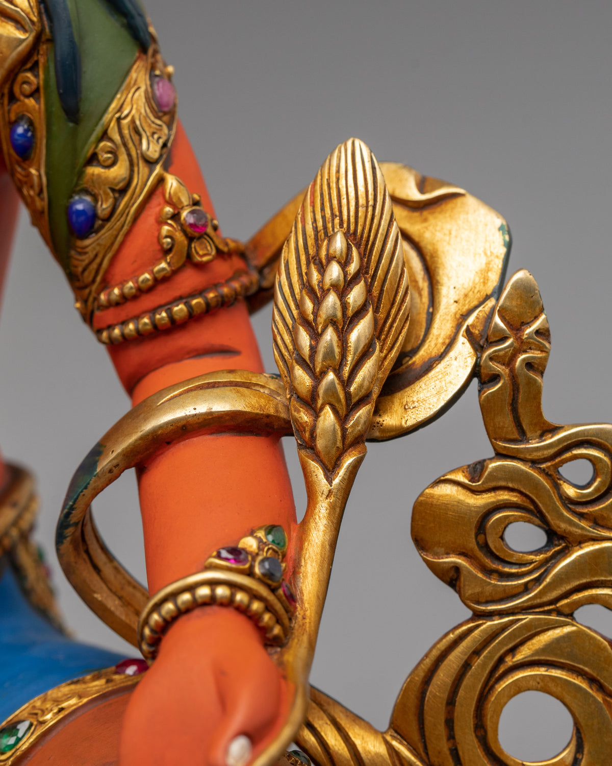 Handmade Kshitigarbha Copper Sculpture | Traditional Buddhist Artwork