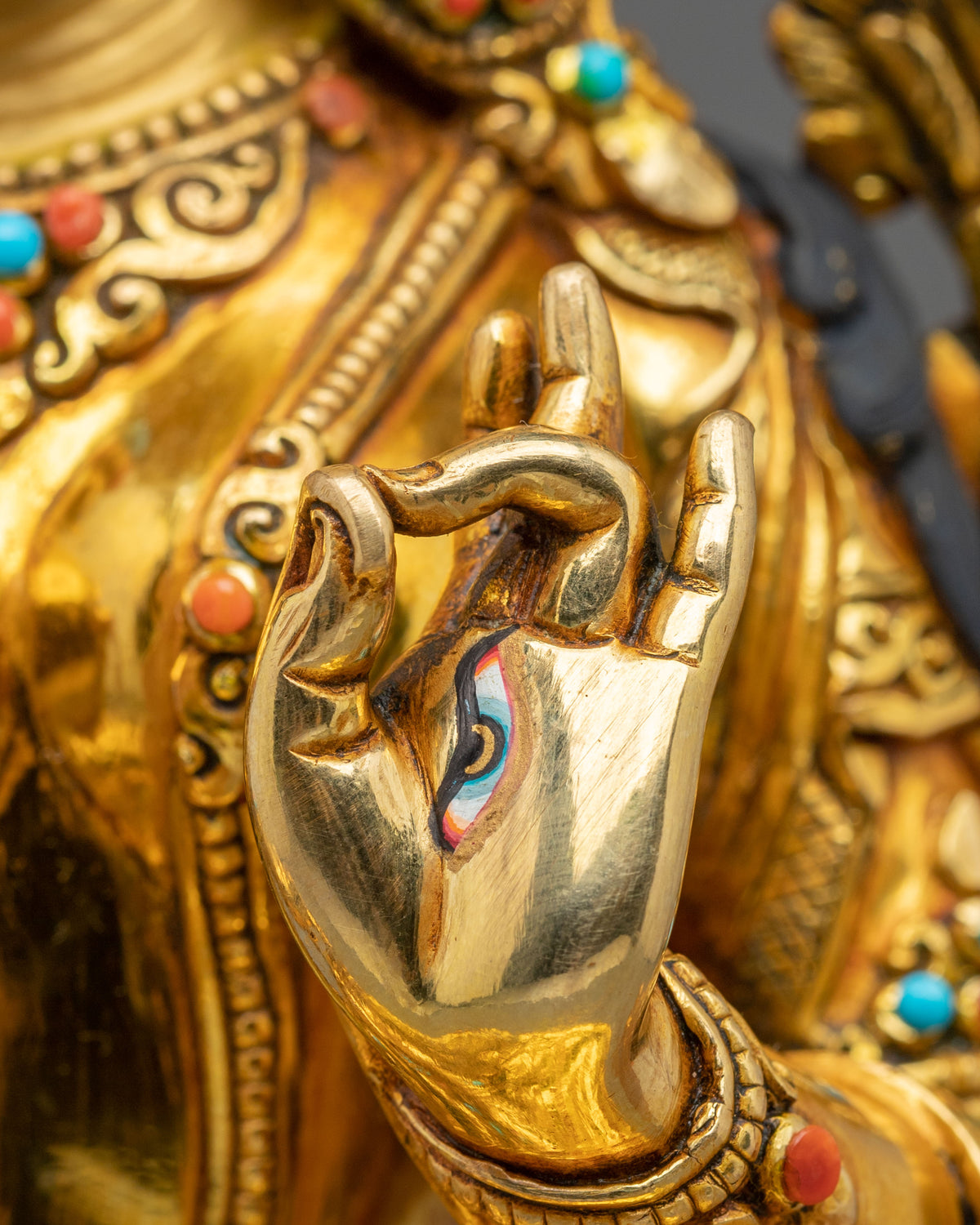 White Tara Goddess of Healing Statue | 24K Gold Gilded Buddhist Sculpture