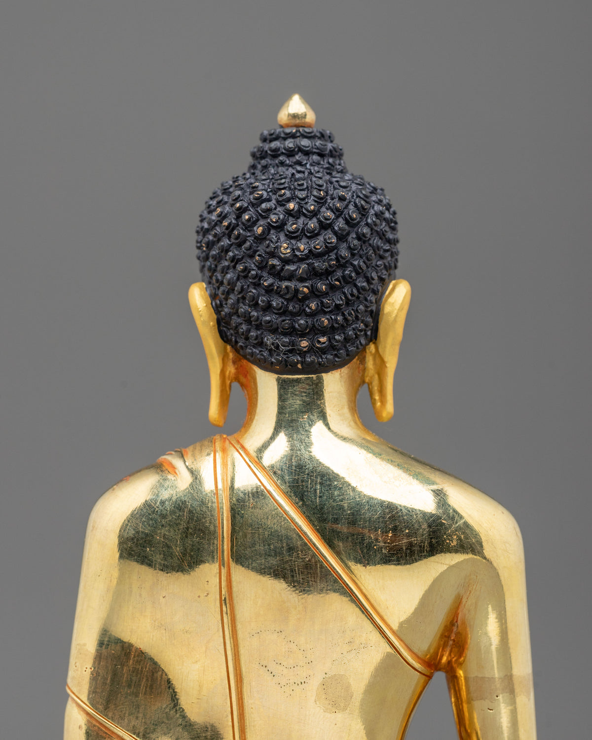 Shakyamuni Buddha Fire Gold Coated Statue | Home Decor