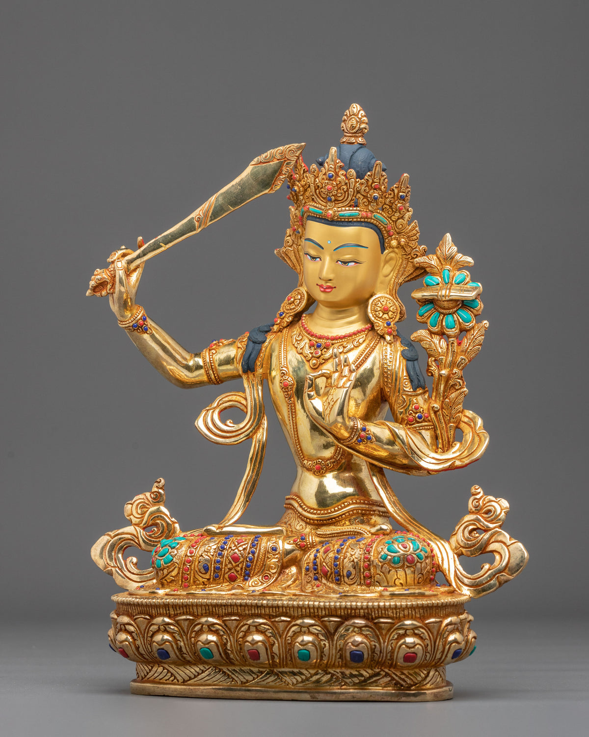 Manjushri Sacred Statue | Bodhisattva of Transcendent Wisdom