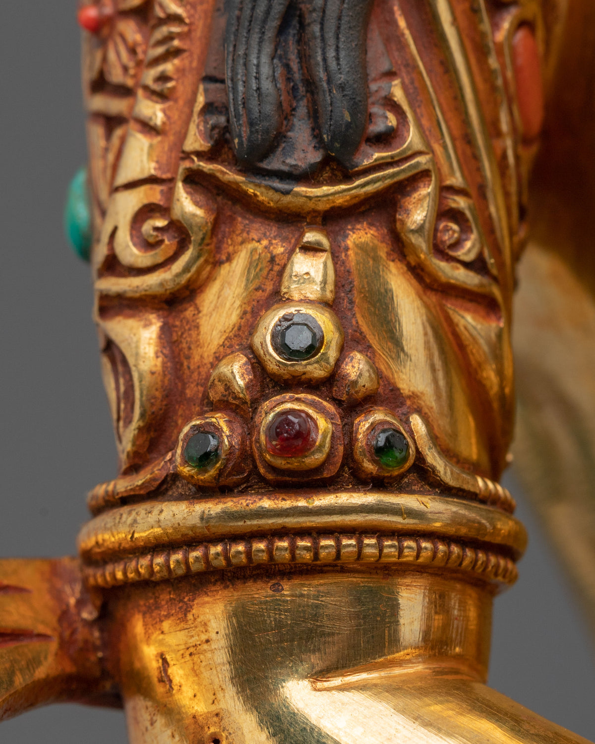 Amitayus 24k Gold Coated Sculpture | Buddha of Infinite Life and Longevity