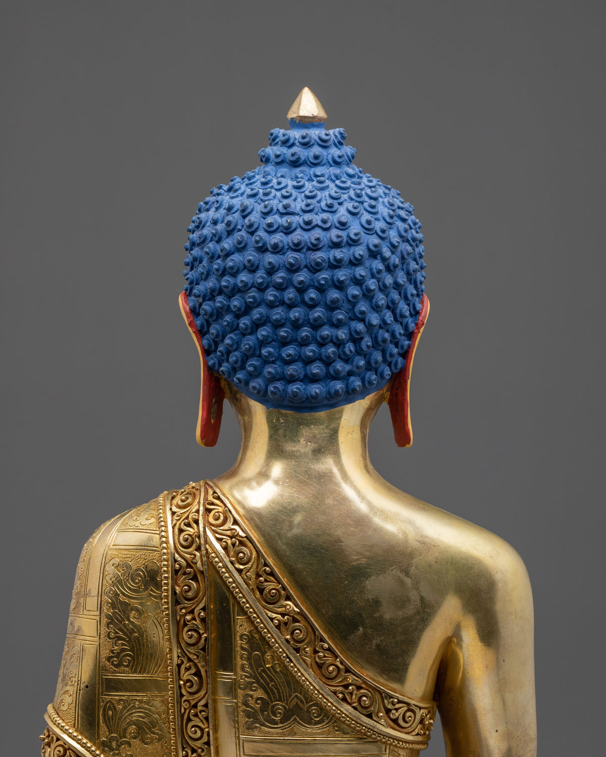 Medicine Buddha: 24K Gold Gilded Copper Statue