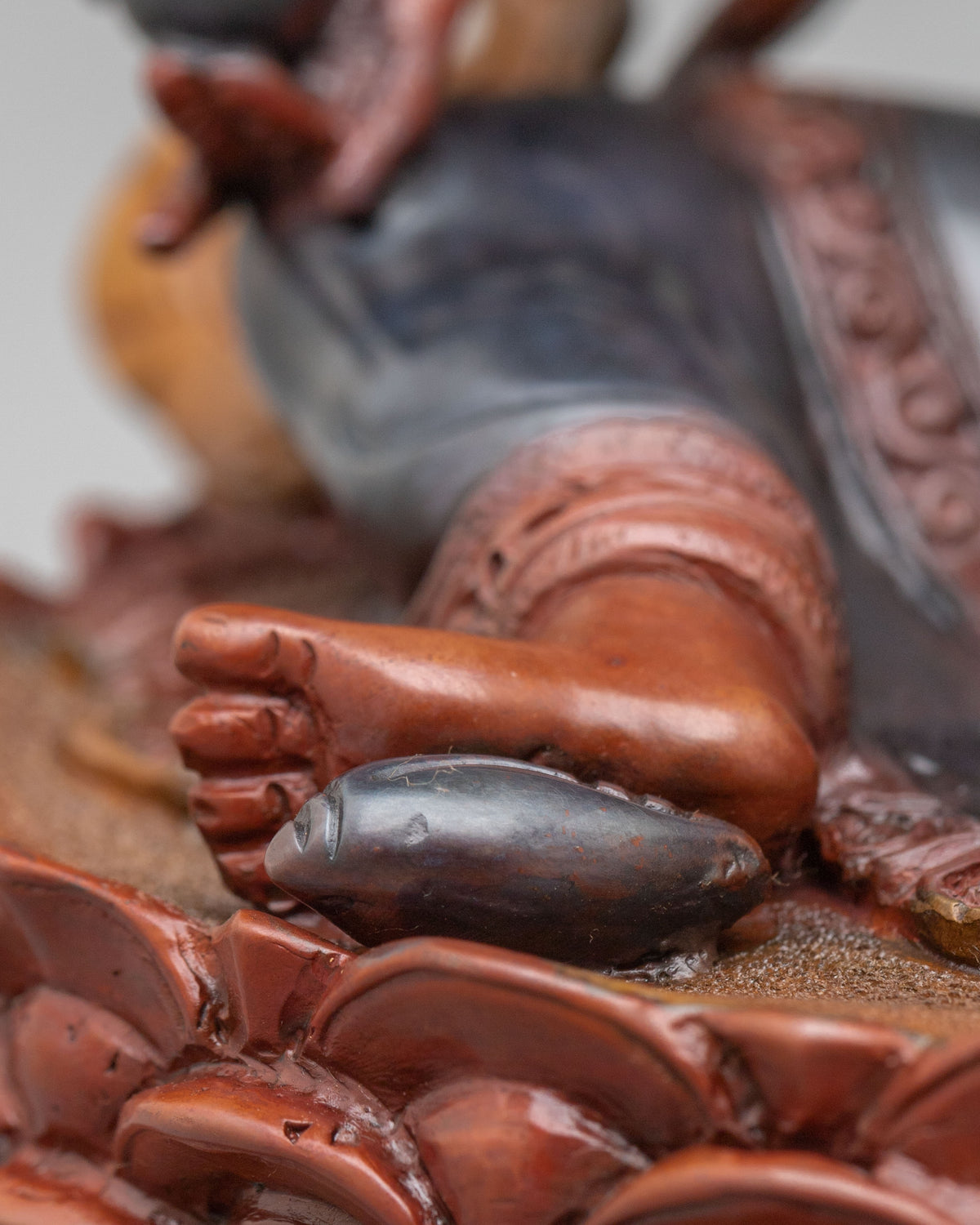 God Dzambhala Spiritual Statue in Oxidized Copper