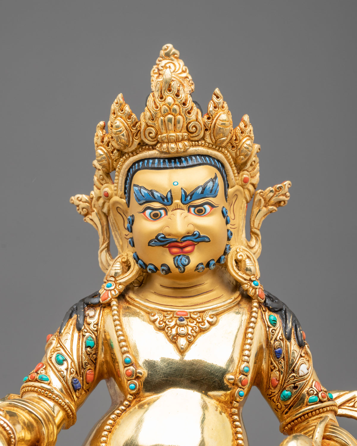 Dzambhala Sacred Handmade Statue: Wealth Deity of Prosperity and Generosity