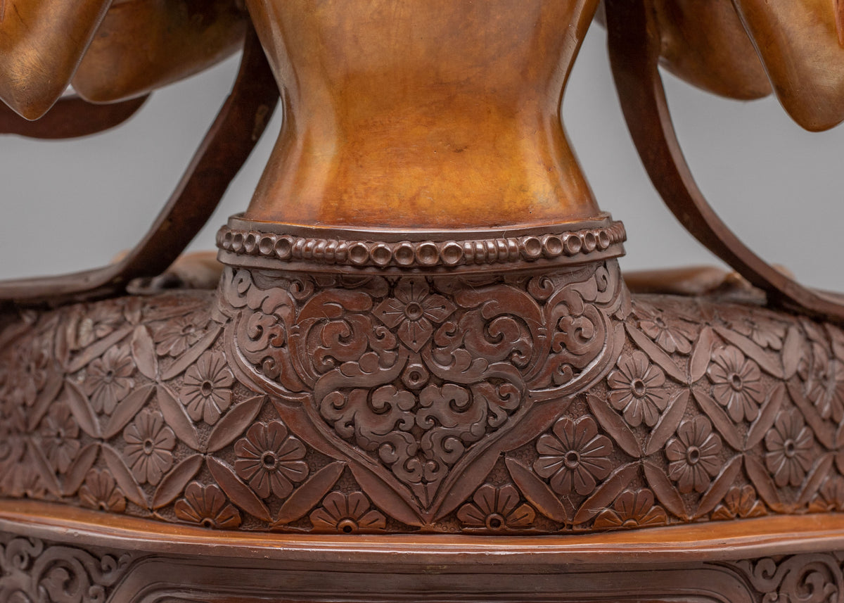 Chenrezig Four Arms Mercy Statue | Buddhist Sculpture of Great Compassion