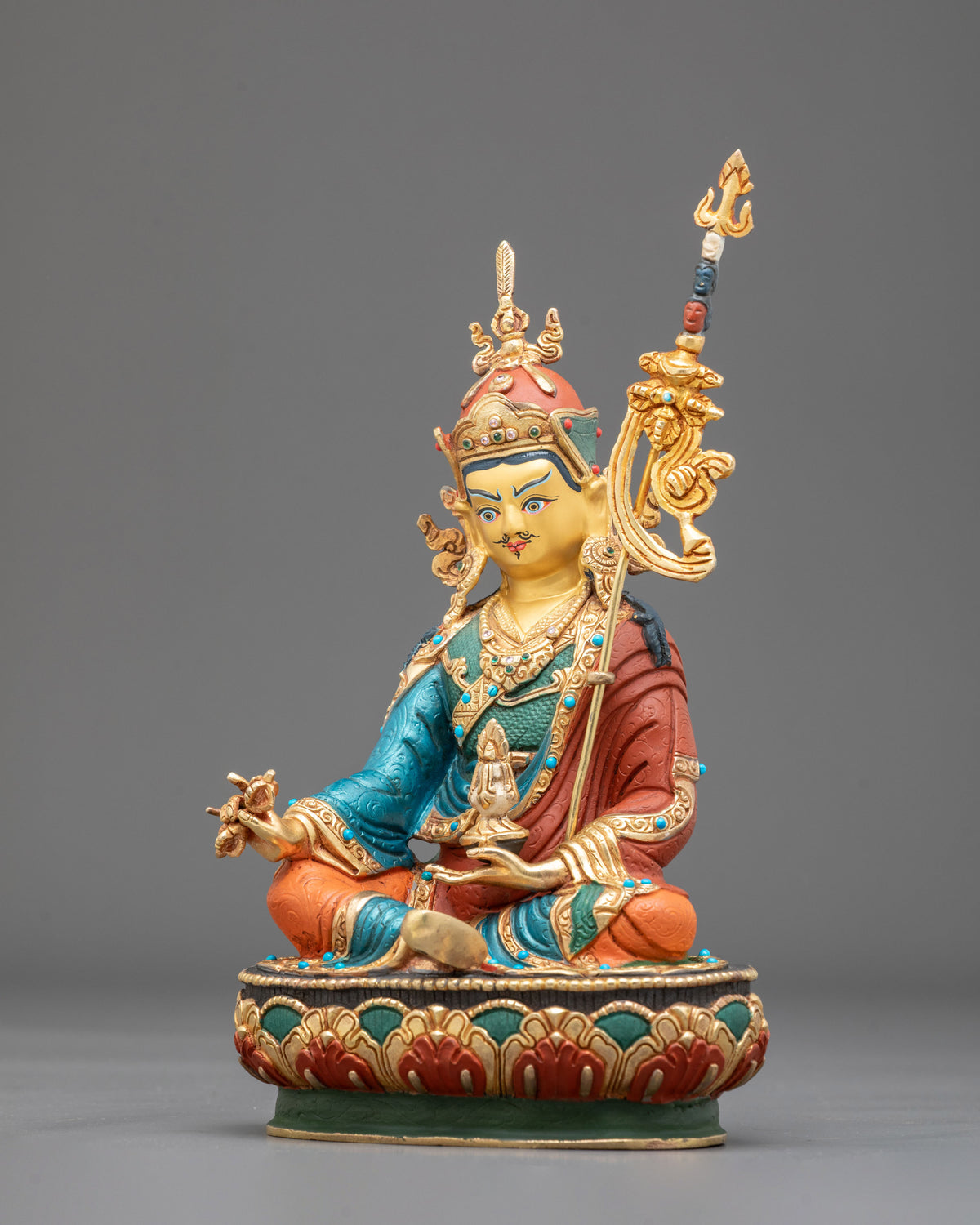 Guru Rinpochhe Tibetan Sculpture | Handmade Himalayan Buddhist Shrine