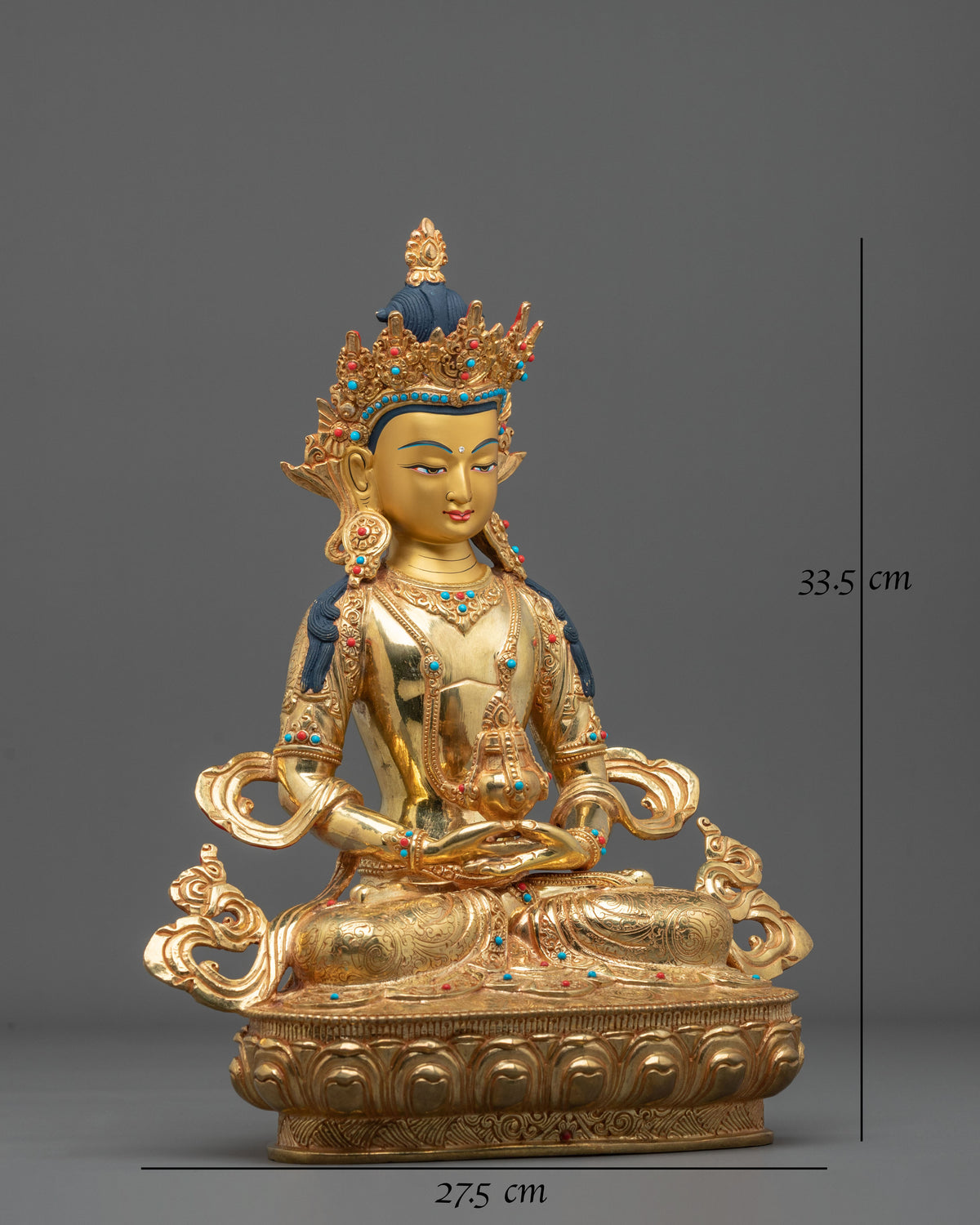 Amitayus Nectar Vase Buddha Statue | Buddha of Longevity and Wisdom