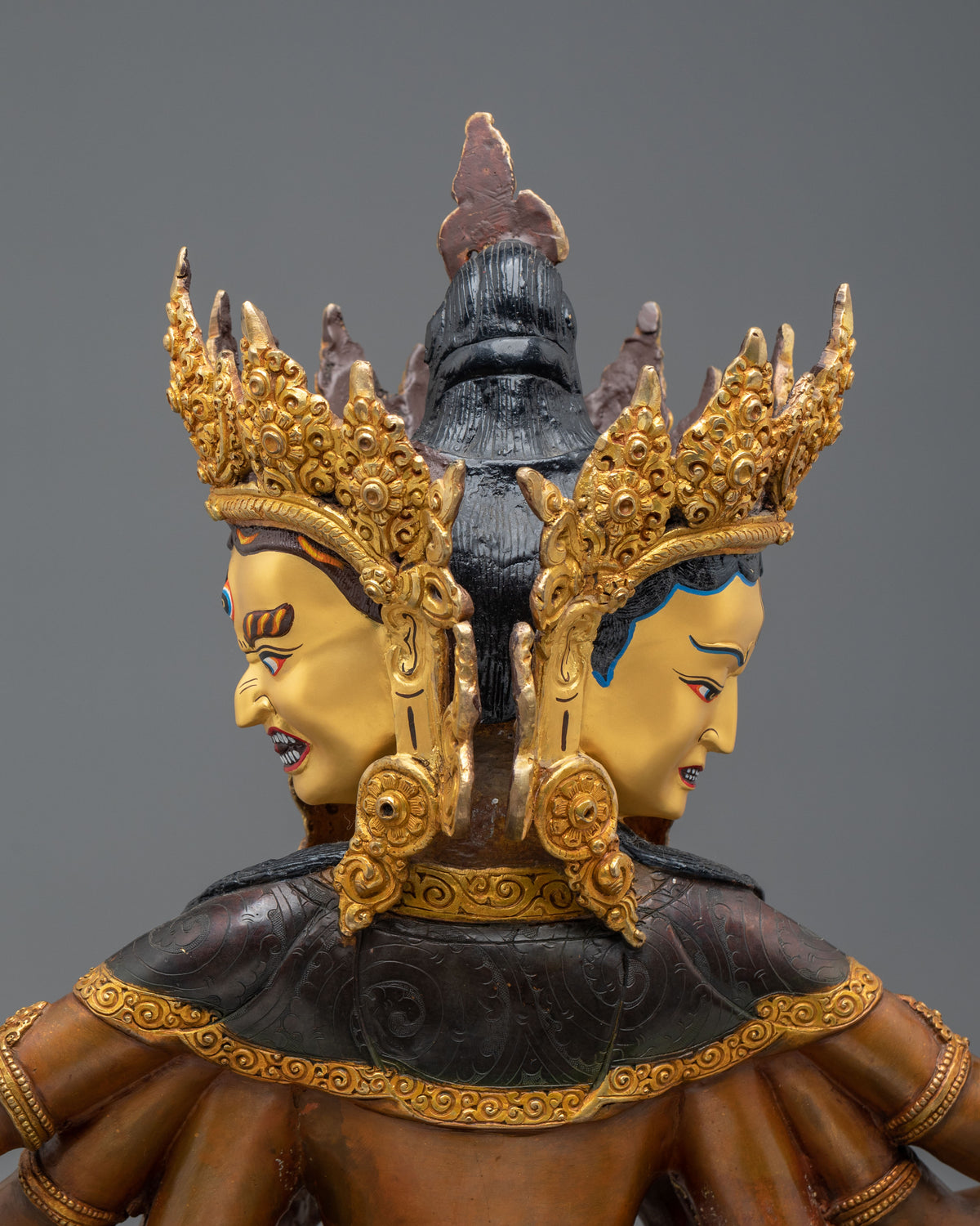 Tibetan Sculpture of Namgyalma | Copper Statue with  24K Gold Gilded