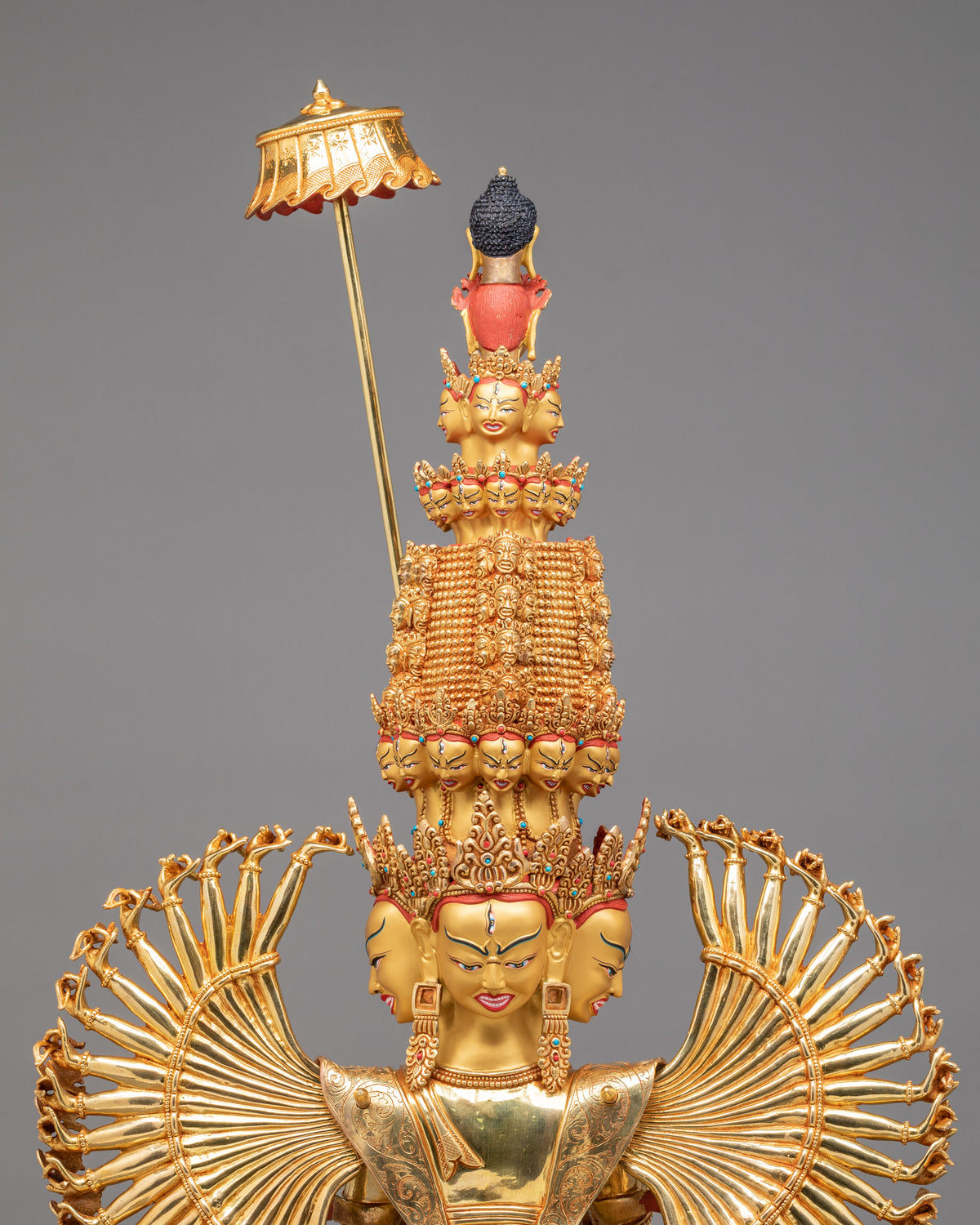 1000 Armed Dukar Buddhist Sculpture | Symbol of Protection and Victory