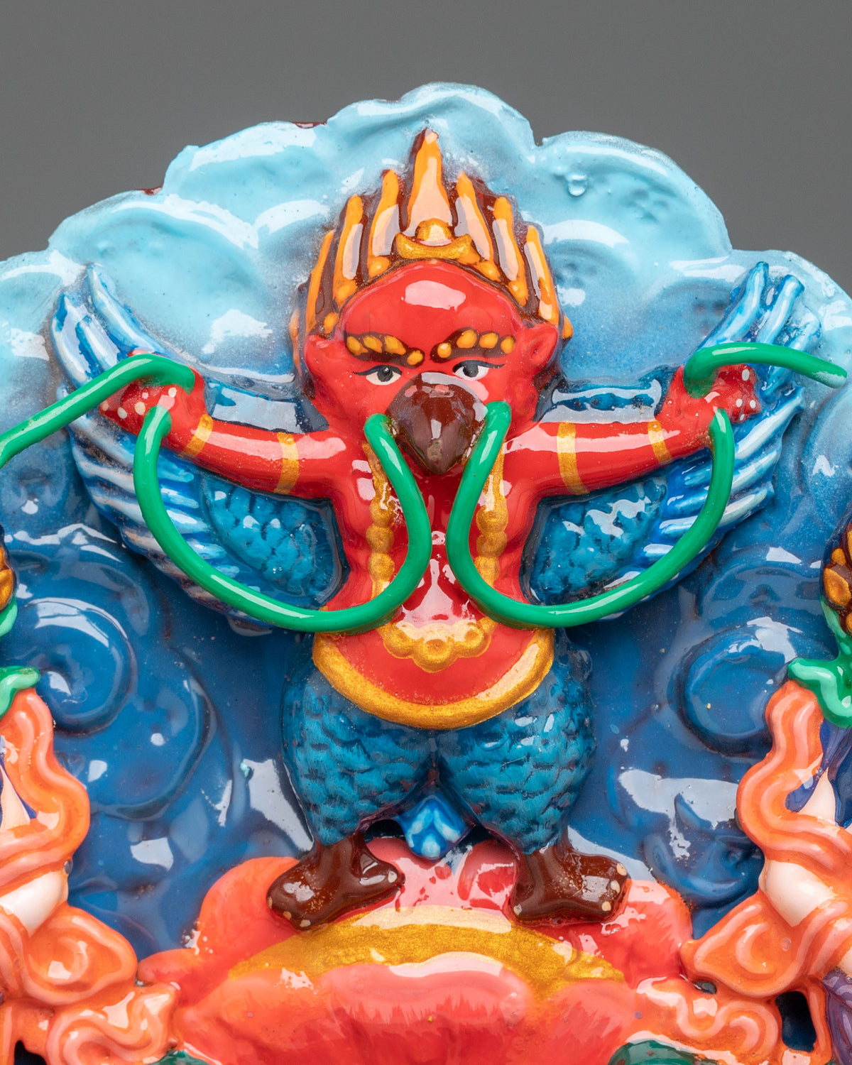 Majestic Copper Throne for Sacred Statues