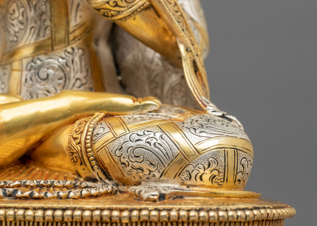 Vairocana Embodiment of Dharmadhatu Wisdom Statue | 24K Gilded Copper Statue