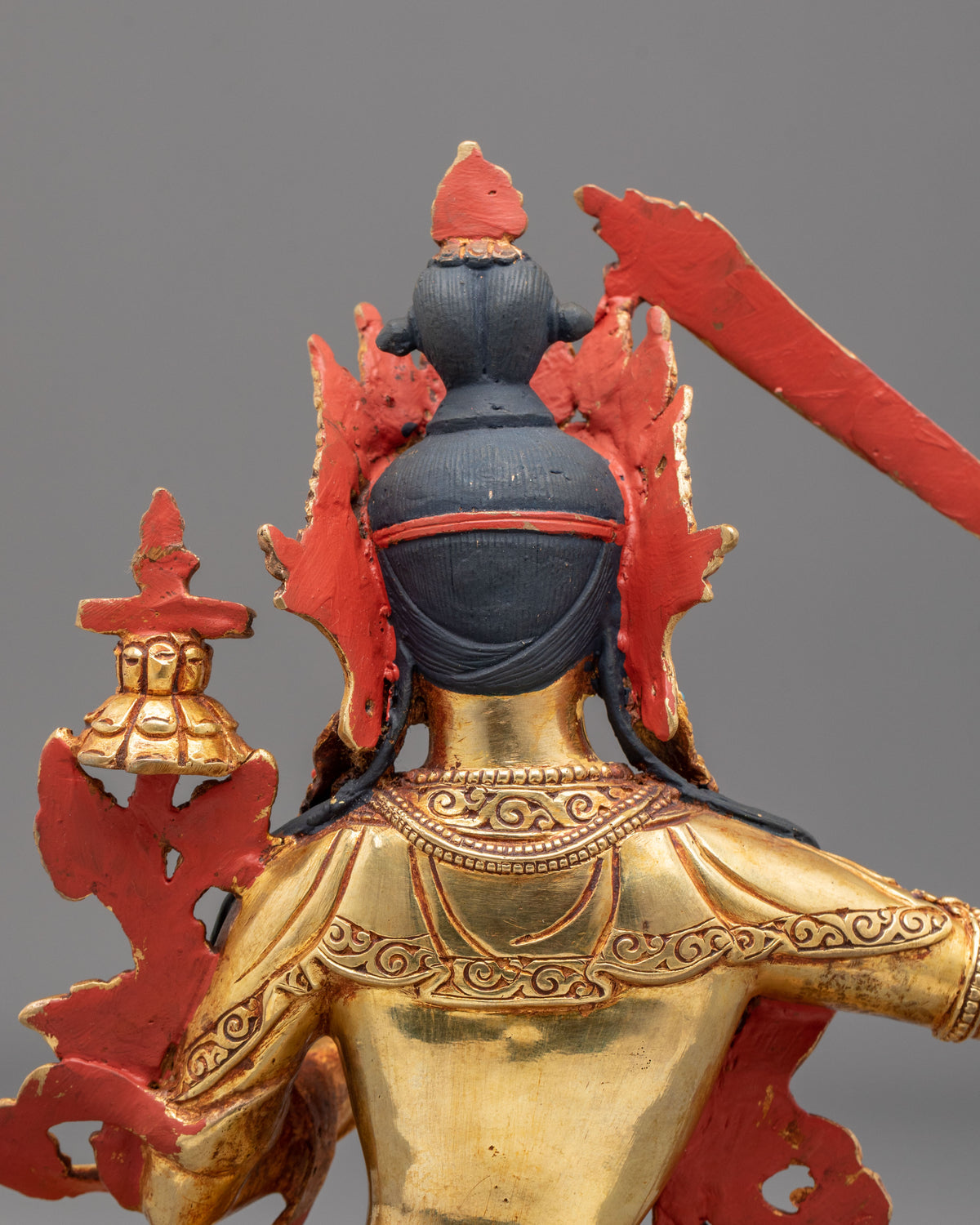 Divine Manjushri Hand Carved Sculpture | Bodhisattva of Supreme Wisdom