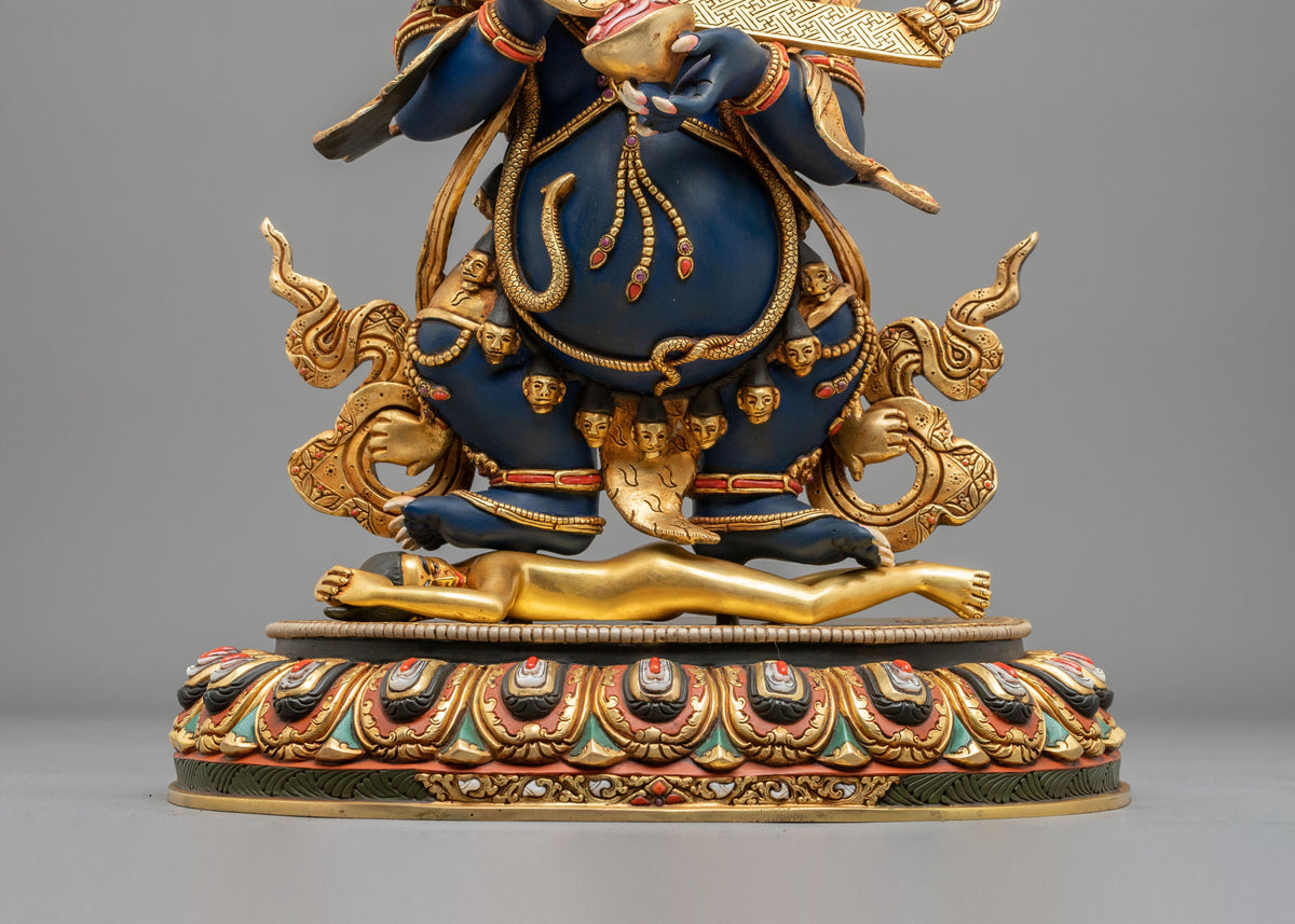 Shakya Mahakala Fierce Dharma Statue | Protector of the Sakya Buddhist Tradition