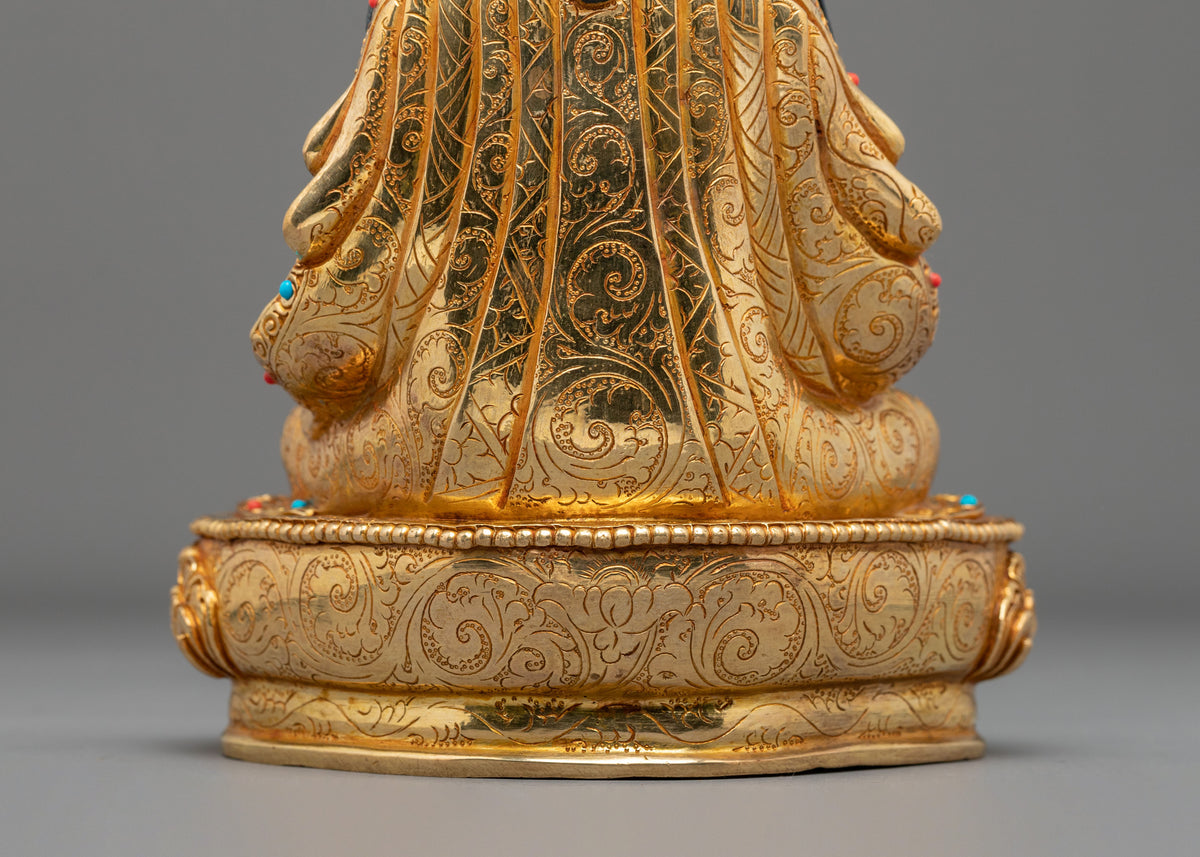 Guru Tsokye Dorje Copper Sculpture | 24K Gold Gilded