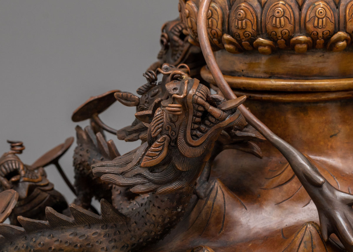 Chinese Standing Buddha Spiritual Statue | Handmade Traditional Sacred Sculpture