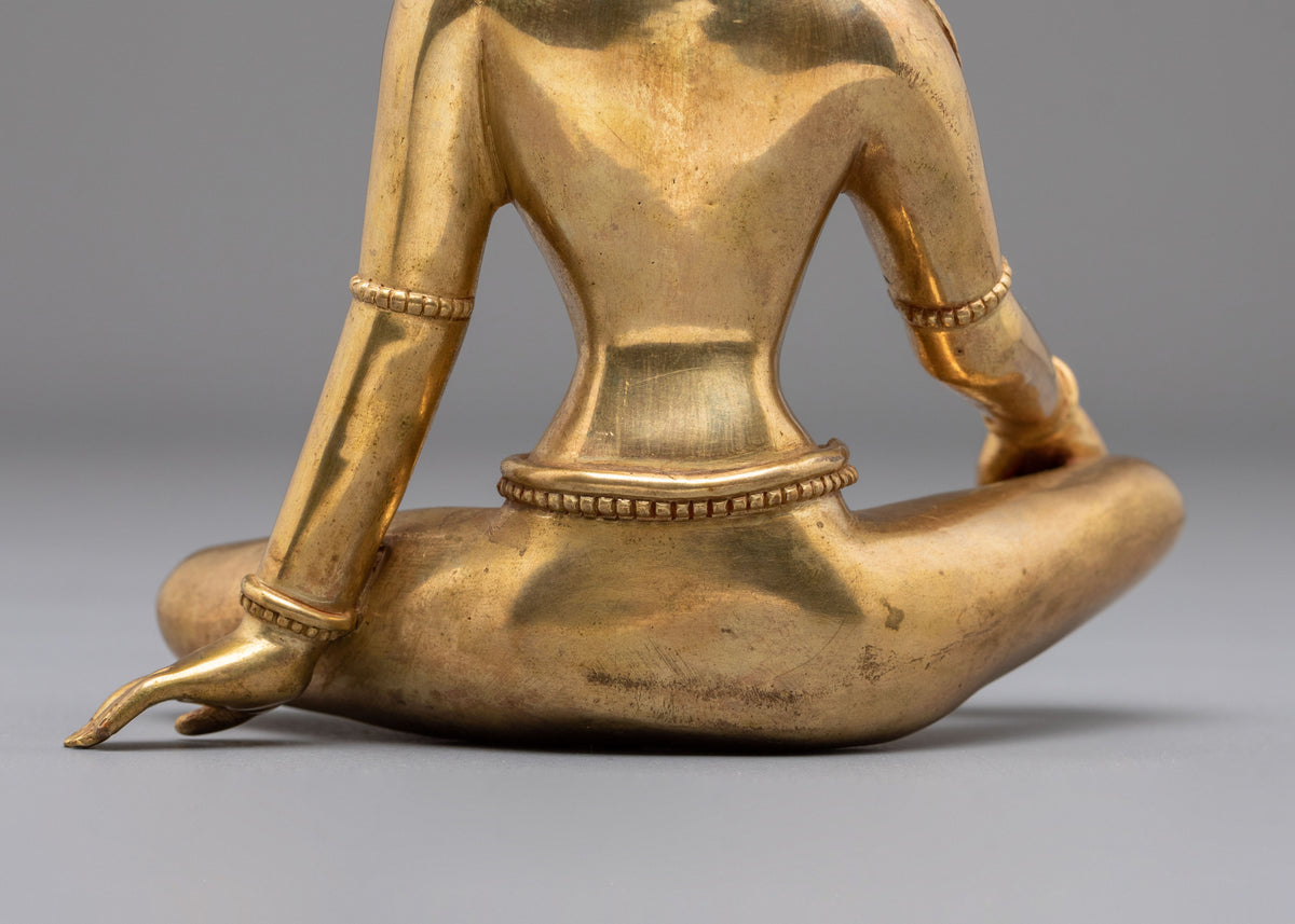 Hindu Goddess Parbati Sculpture | 24K Gold Gilded